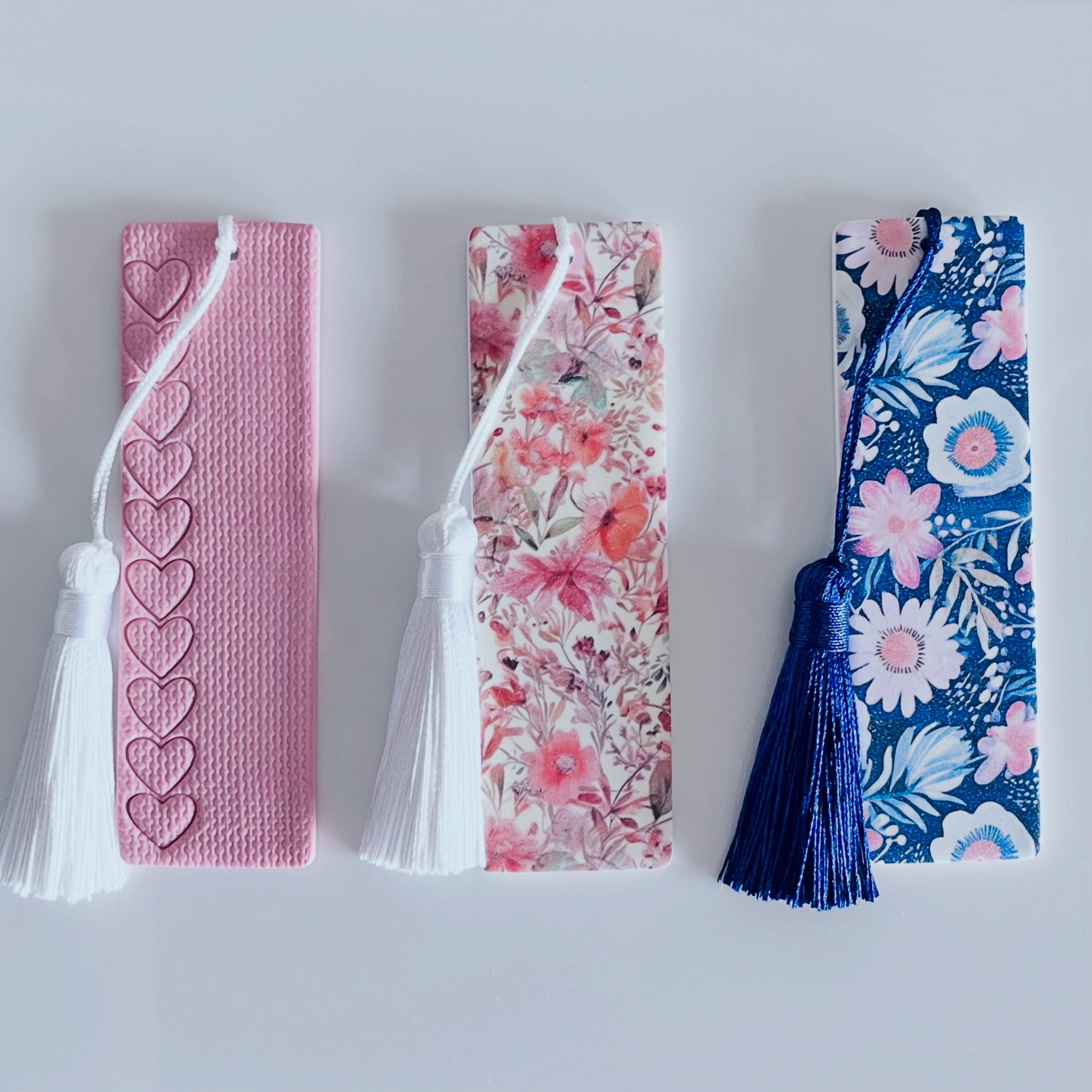 Handmade Bookmarks with Tassel - Polymer Clay - Various Designs