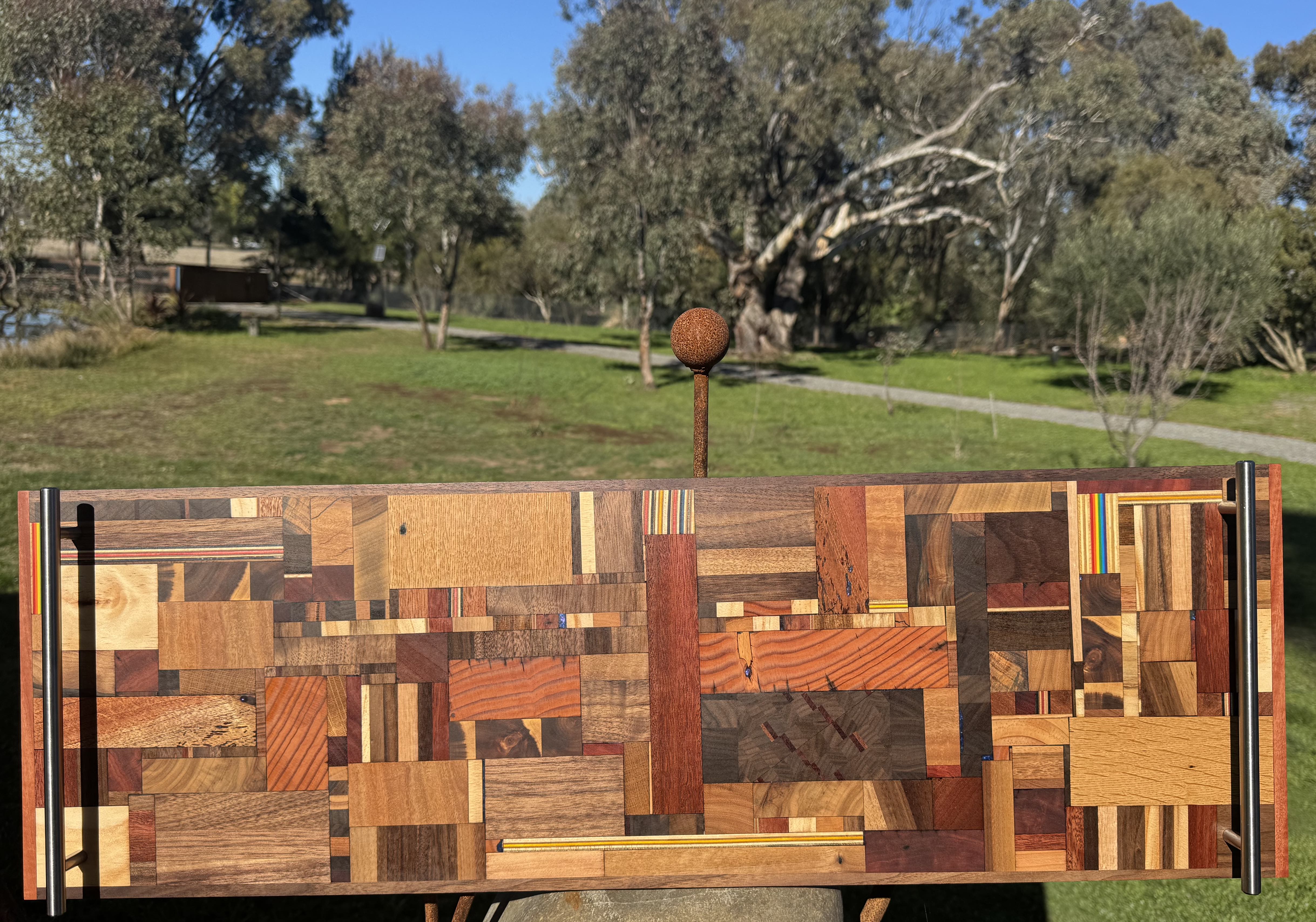 Chaos pattern Serving Board with Handles