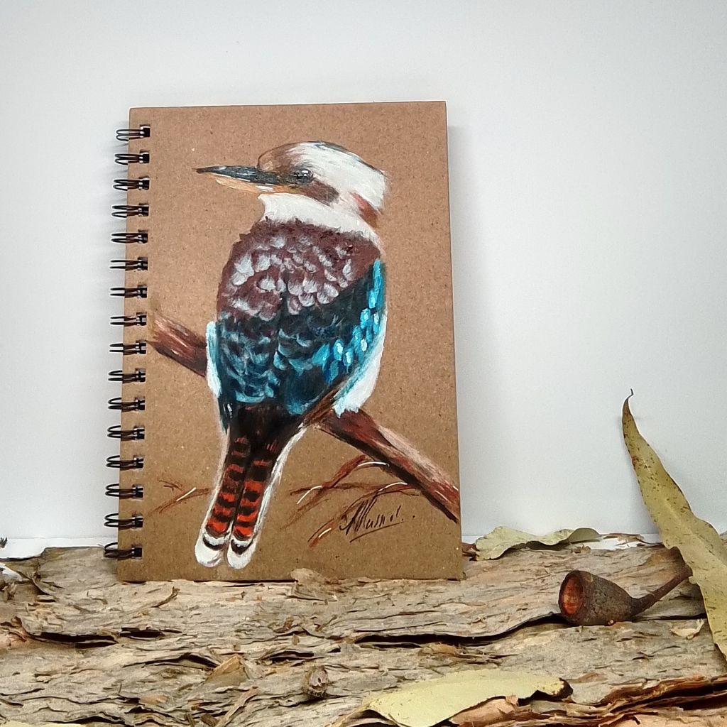 Kookaburra handpainted Notebook Size A5 Lined