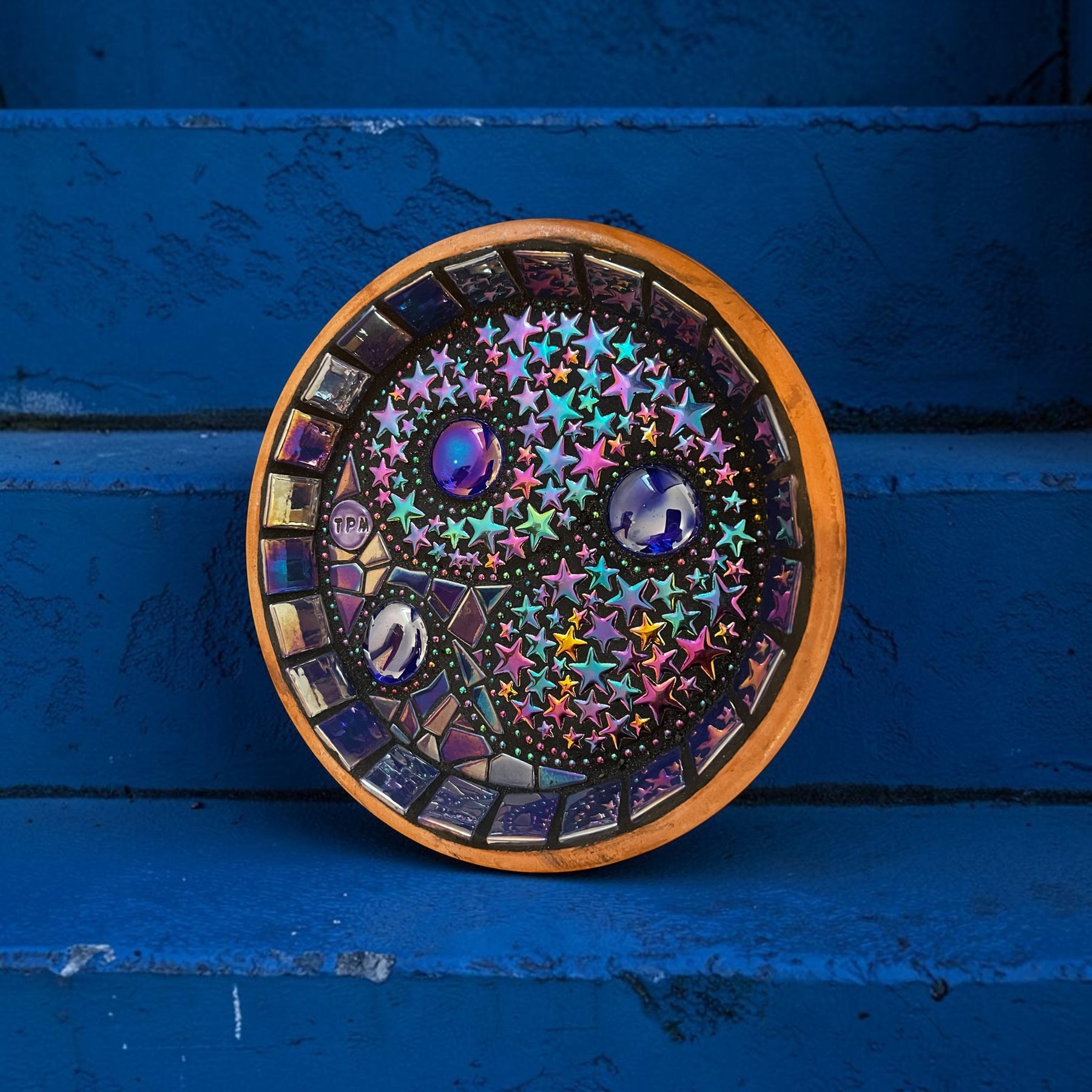 Mosaic Bee Bath.