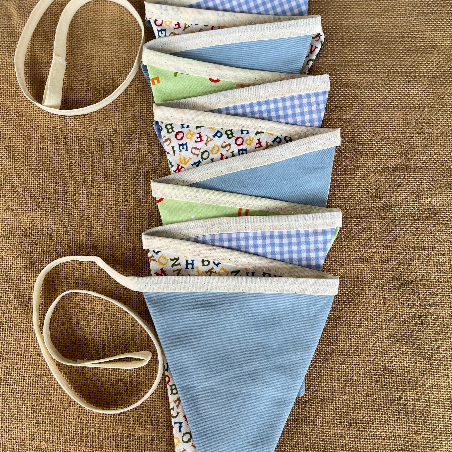 Nursery/celebration Bunting | 3m long | reversible | jungle animals | butterflies