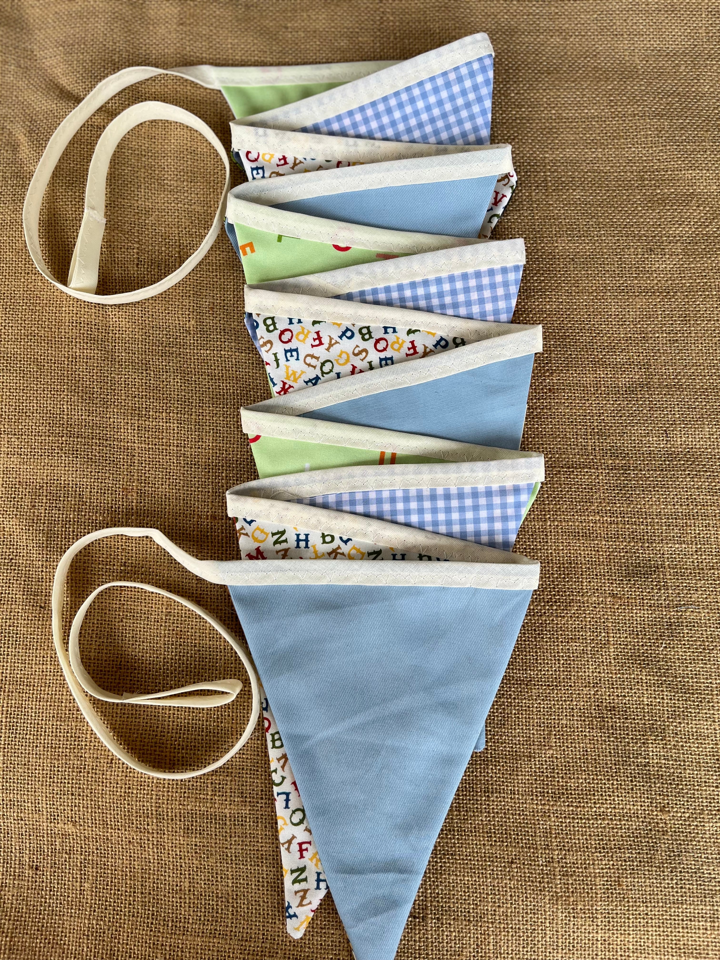 Nursery/celebration Bunting | 3m long | reversible | jungle animals | butterflies