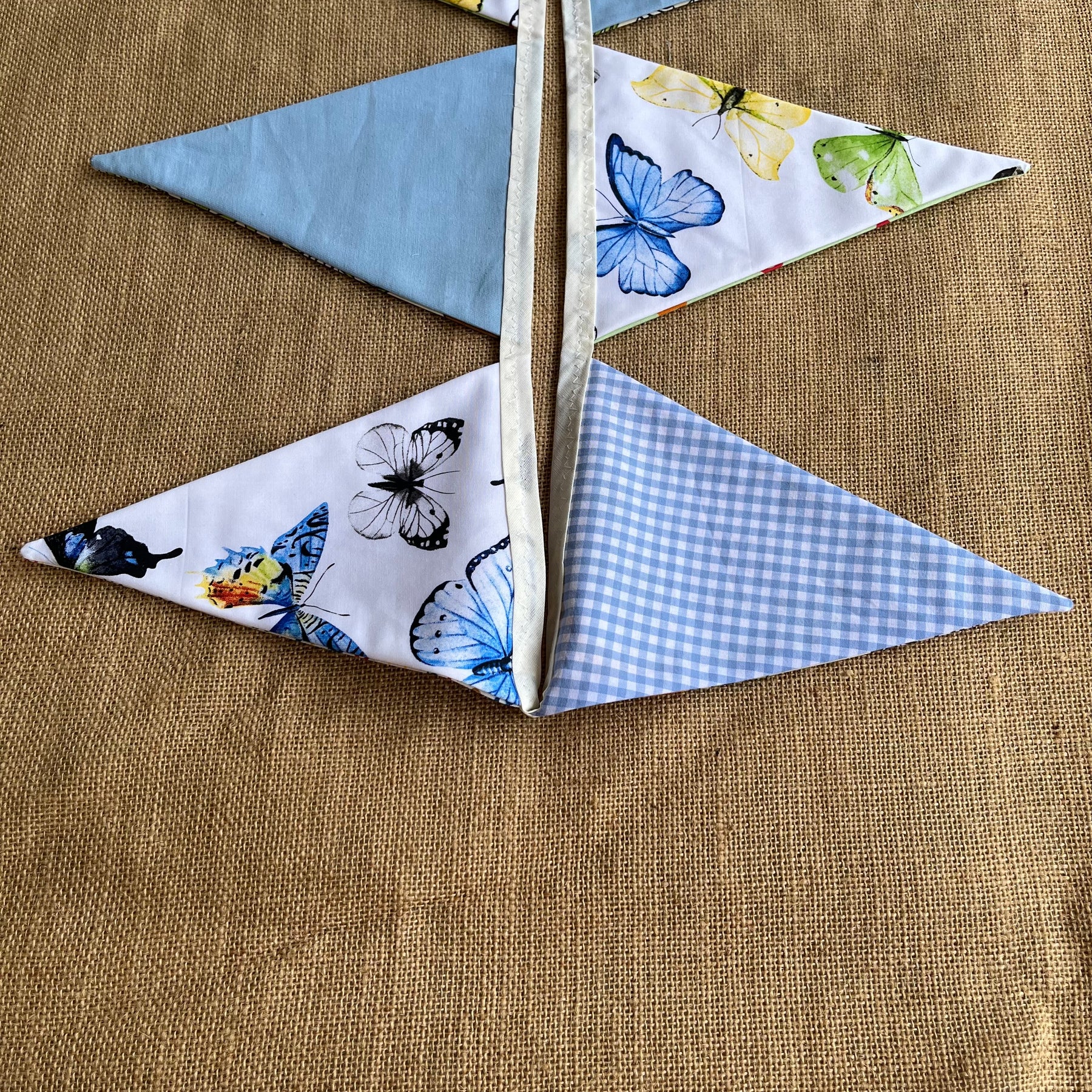 Nursery/celebration Bunting | 3m long | reversible | jungle animals | butterflies