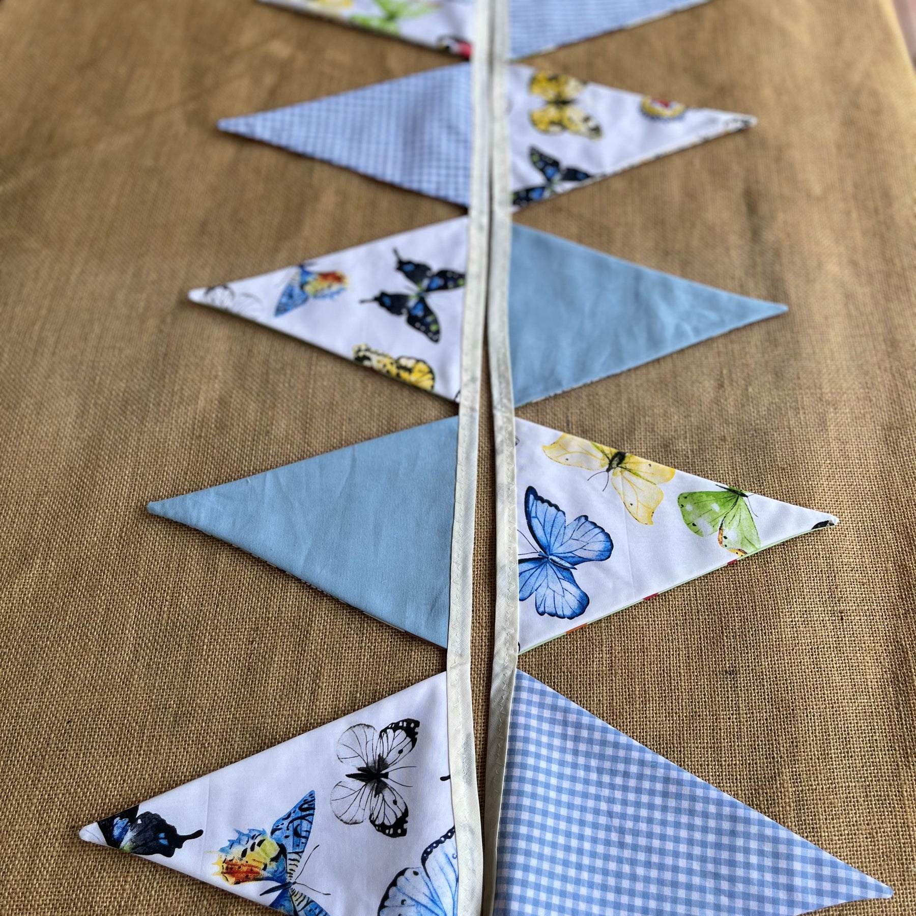 Nursery/celebration Bunting | 3m long | reversible | jungle animals | butterflies