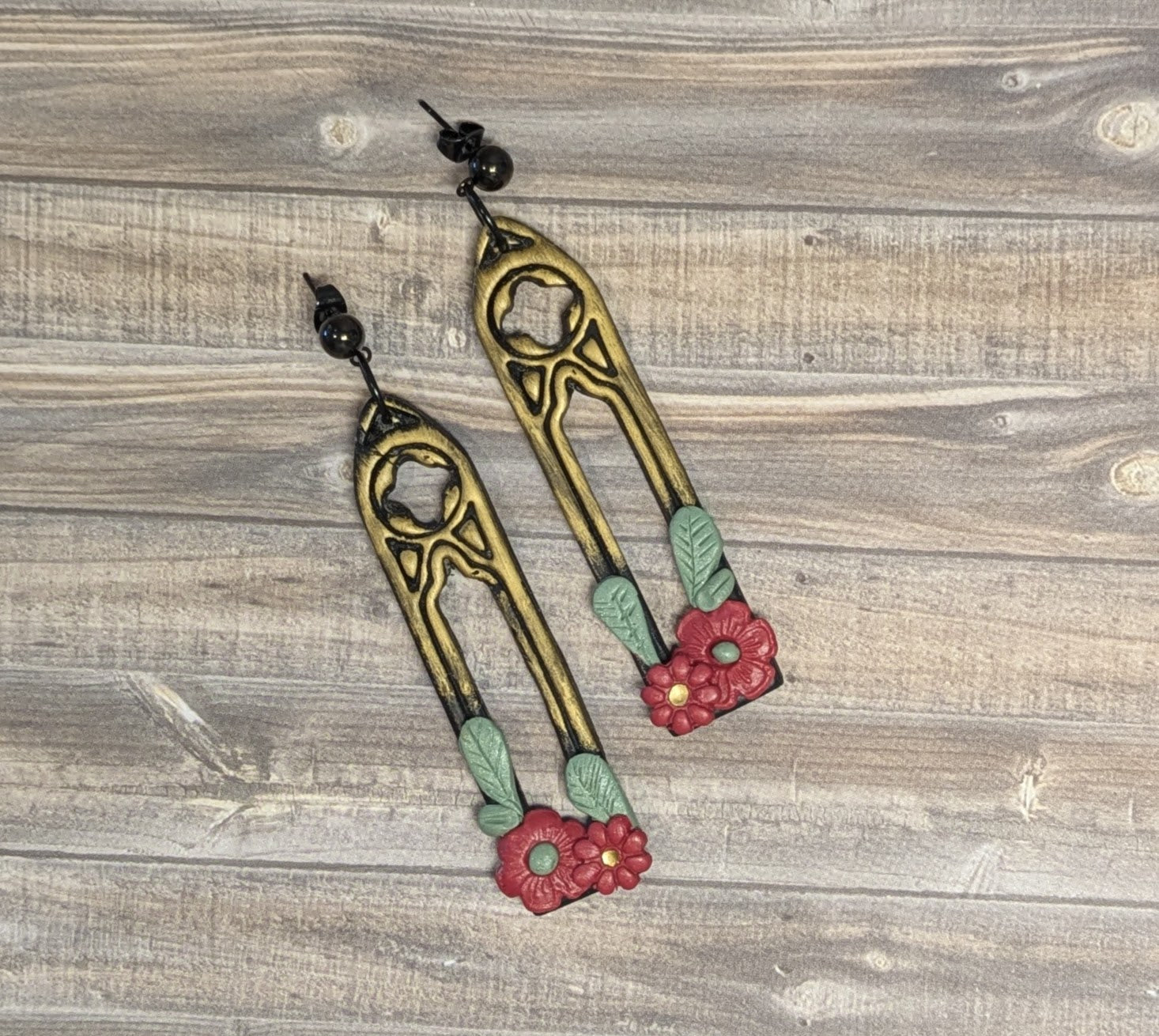 Gothic Long Arch Window earrings