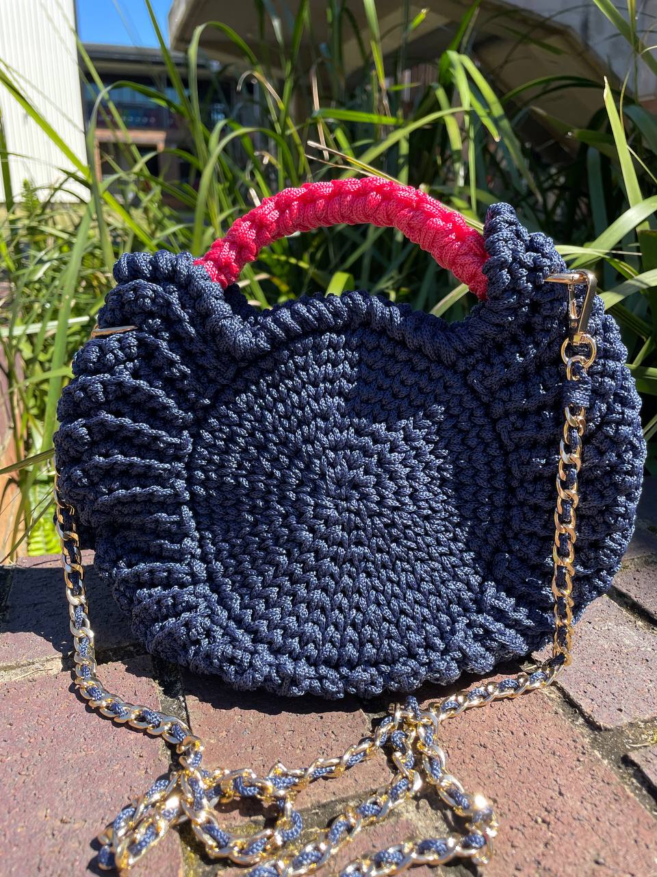 Whale Pop Art crochet bag
