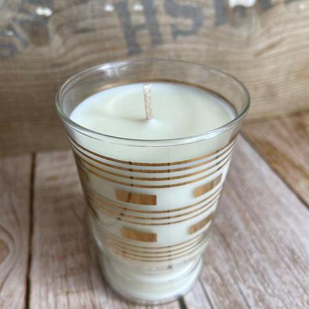 Rosemary + Mint I Natural Soy Candle in a Vintage Gold Tumbler
