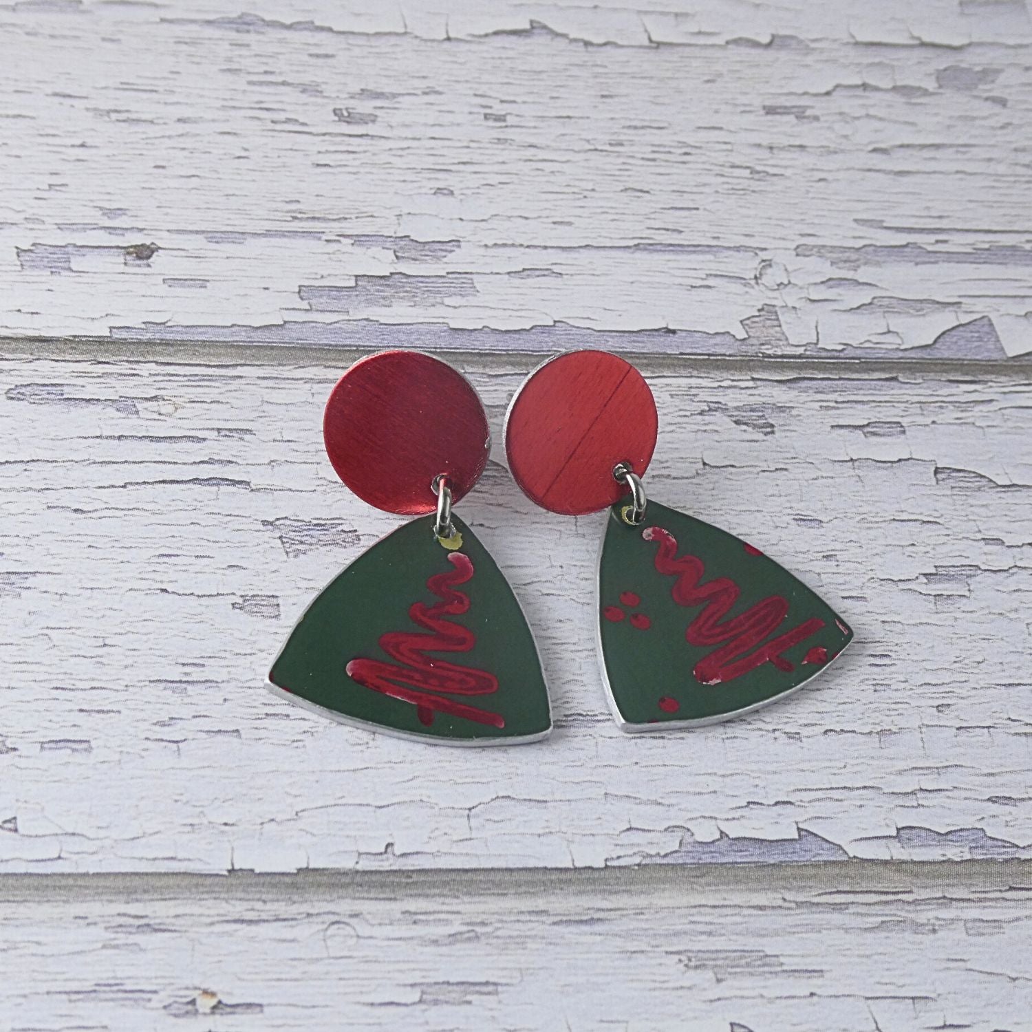 Anodised aluminium earrings - Christmas Cheer Collection
