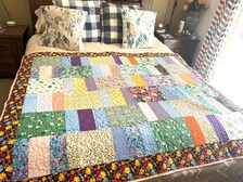 Reversible Handmade Quilted Throw Blanket: Australian Made Home Decor