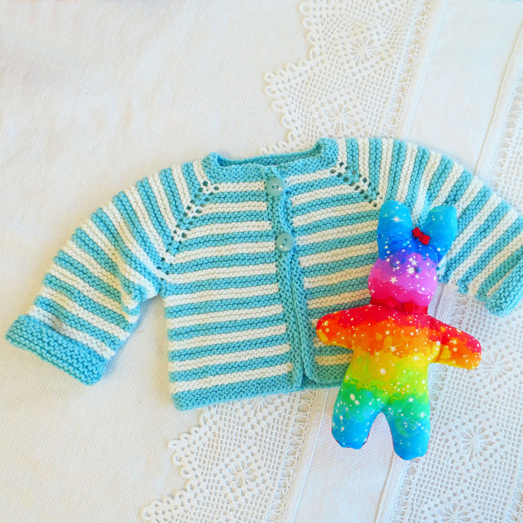 Cardigan/jacket: hand knitted, wool, free shipping
