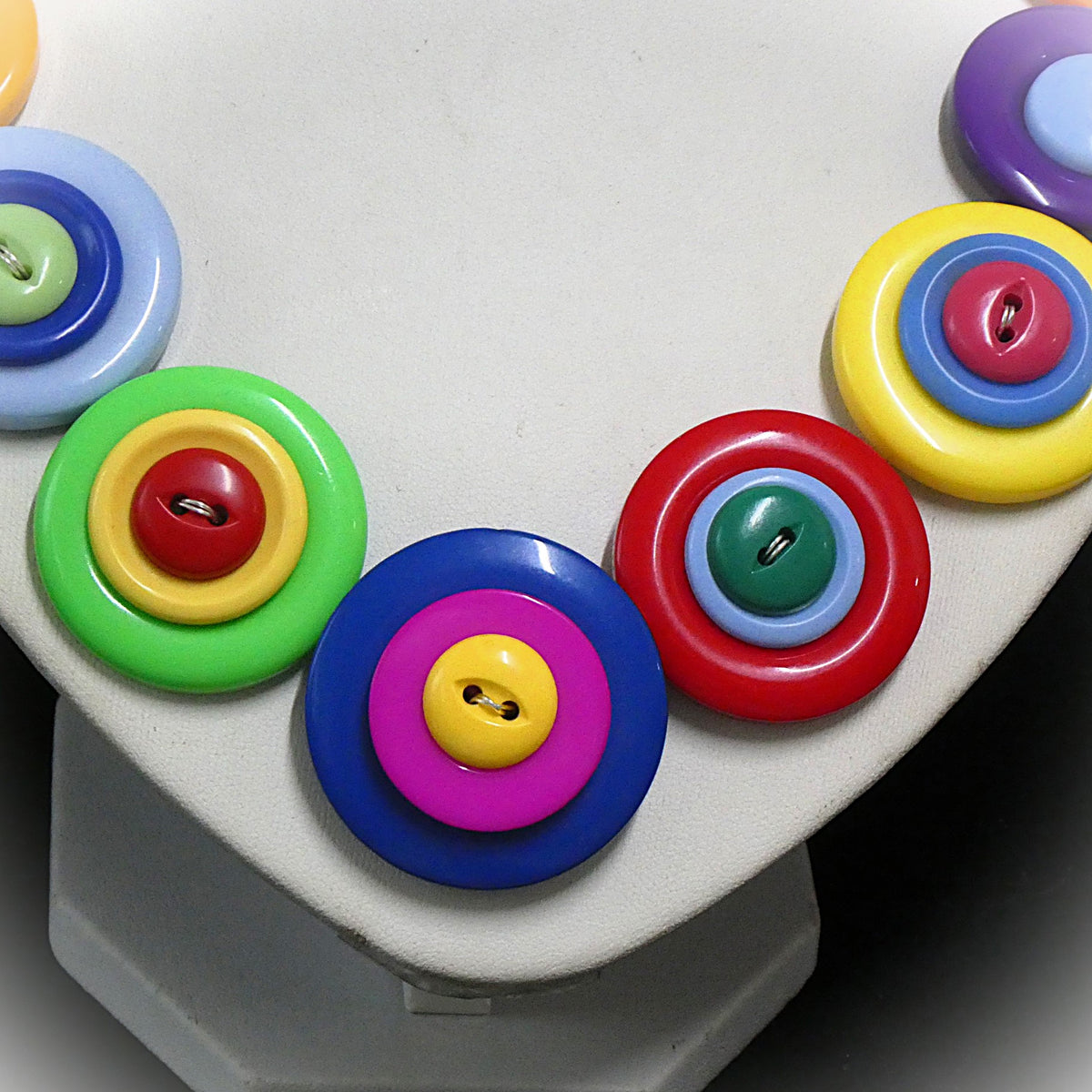 Colourful Button necklace - Bright and Beautiful
