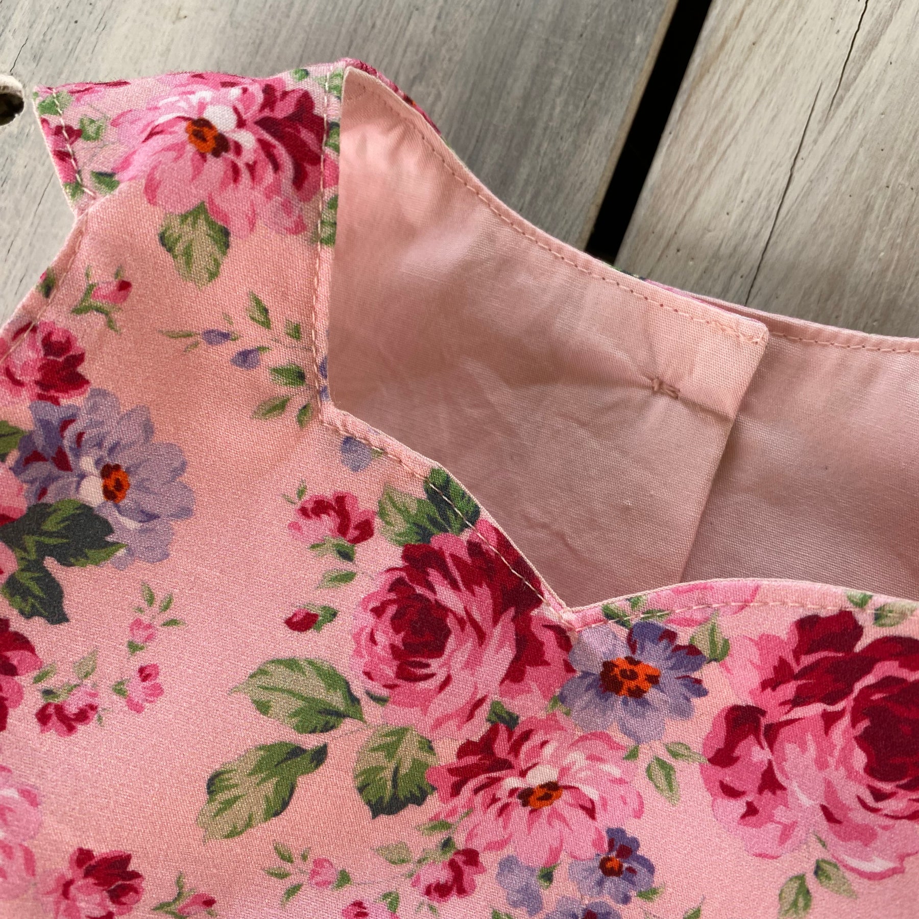 Pink Dahlia Romper Handmade Size 000