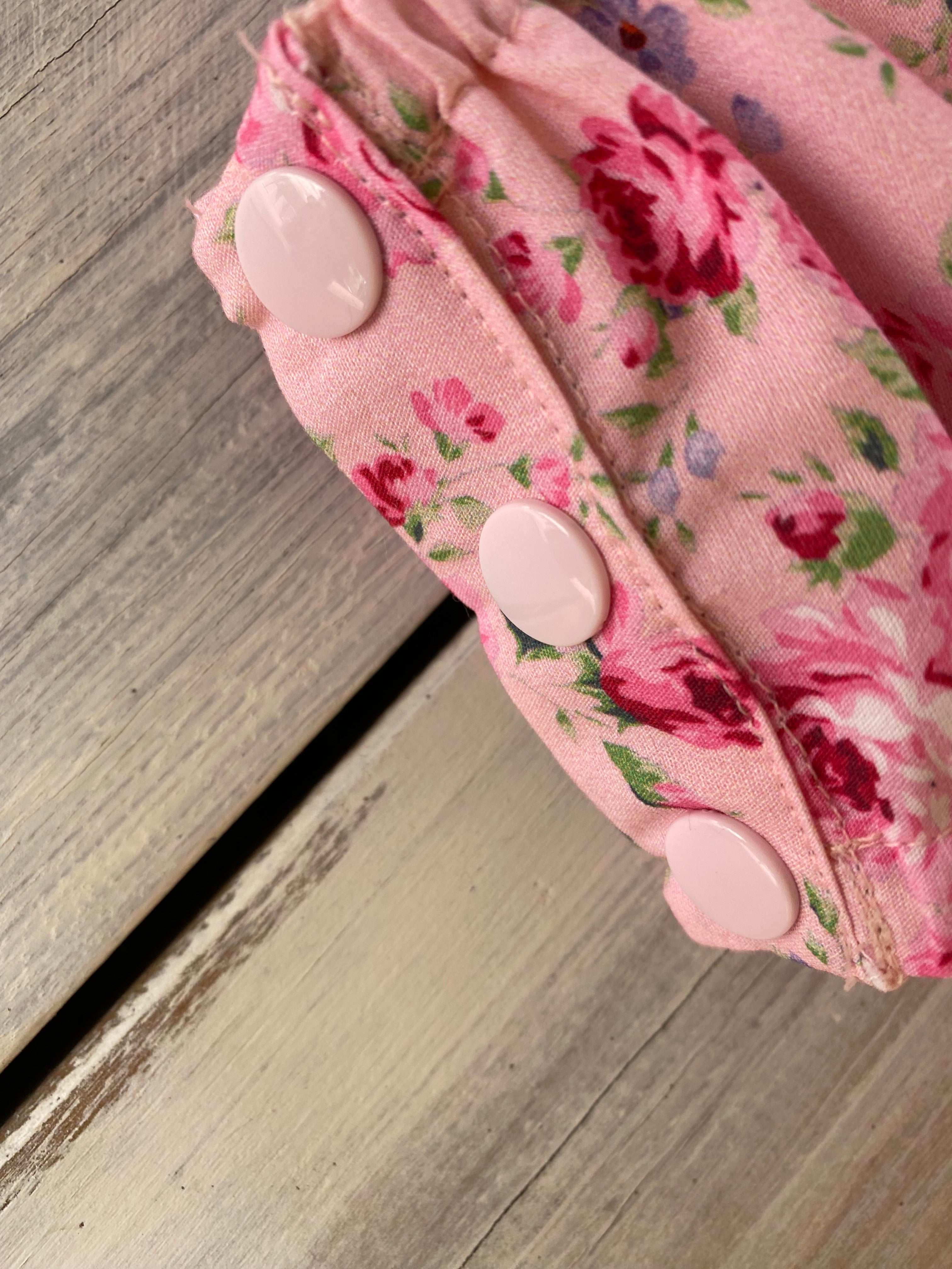 Pink Dahlia Romper Handmade Size 000