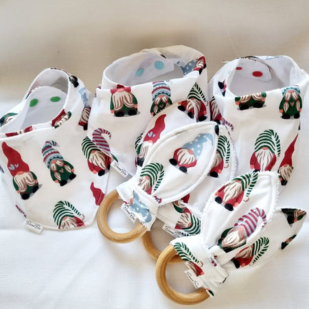 Christmas | Bandana Bib | Bib Set | Sensory Toy | Handmade | Handcrafted | Gender Neutral | BB054