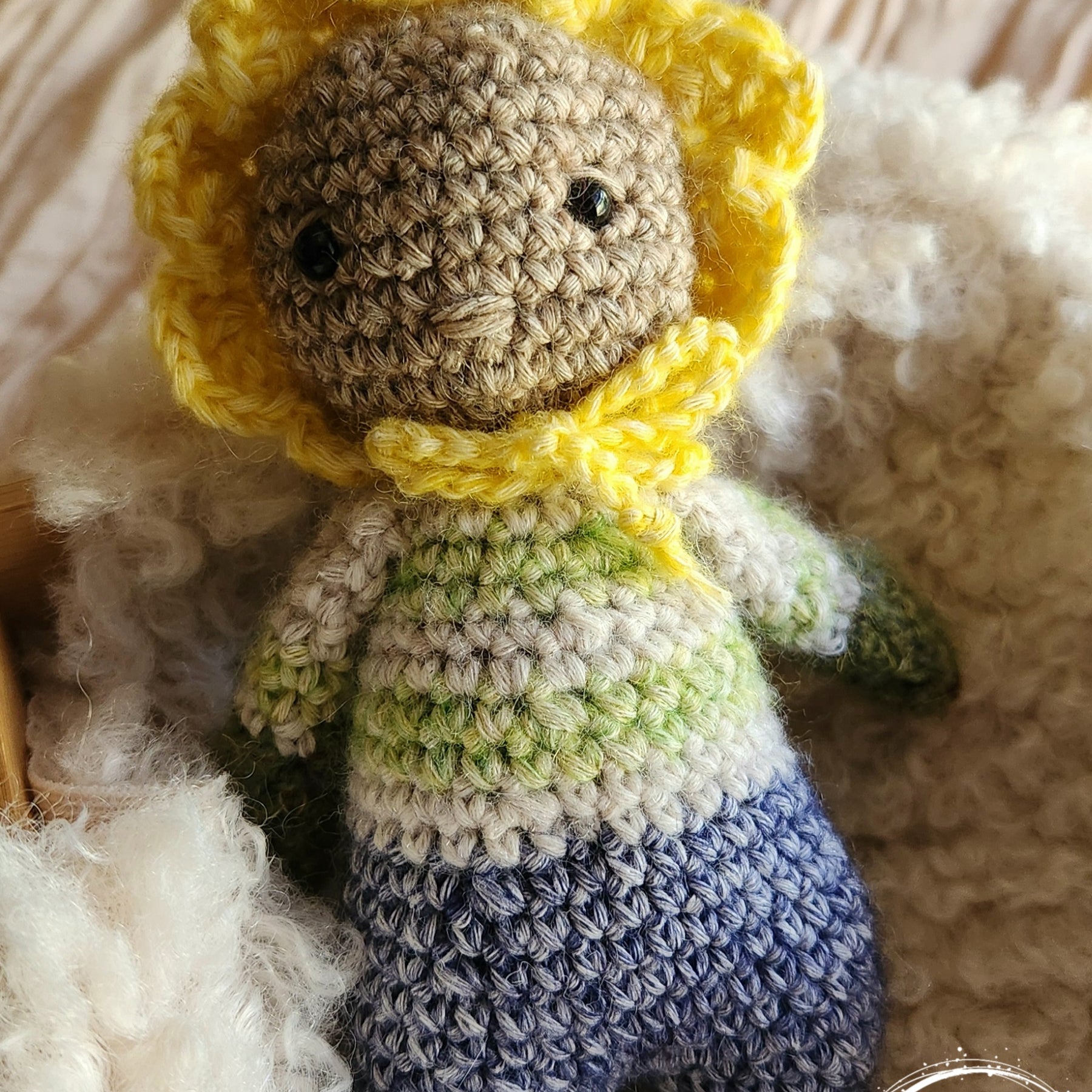 Crochet Flower Doll & Matching Rattle