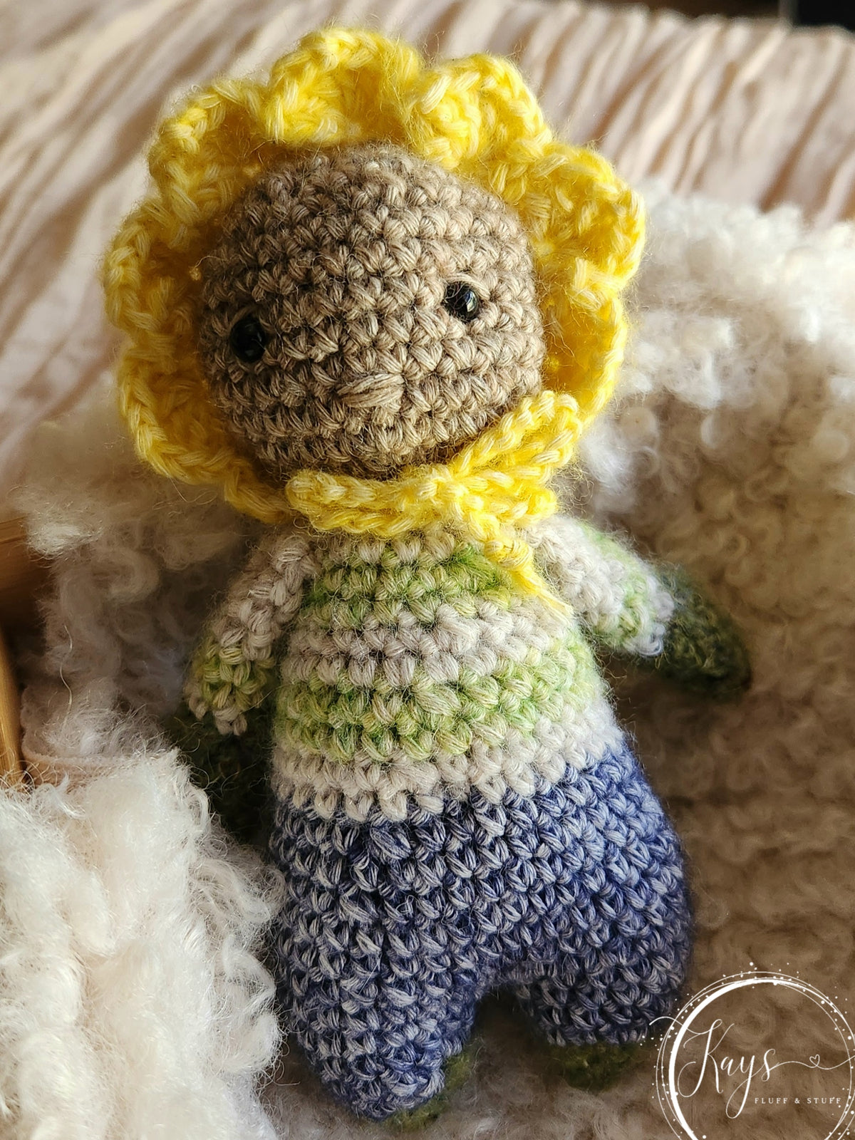 Crochet Flower Doll & Matching Rattle