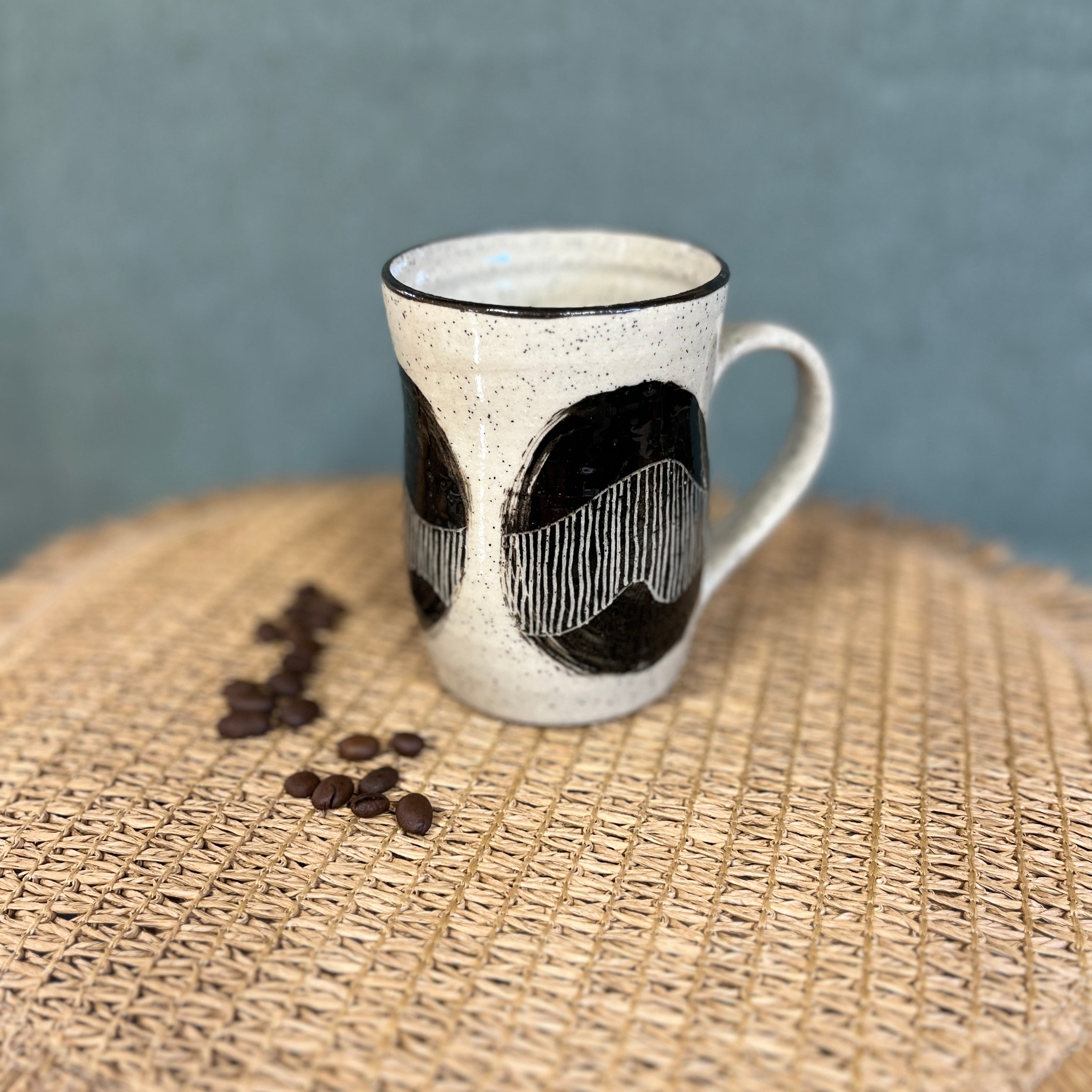 Ceramic Mug - Beautiful to Hold – Hand Carved Flow