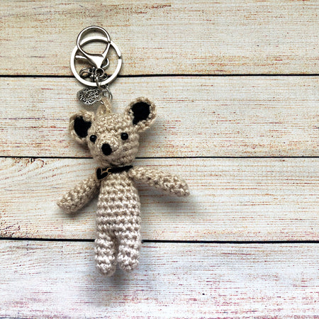 Crochet Bear Keychain | Handmade Amigurumi Teddy, Bag Charm
