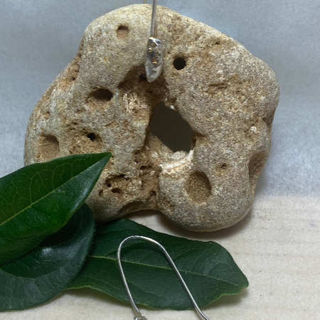 Tidal Drop Earrings - Water Cast Sterling Silver