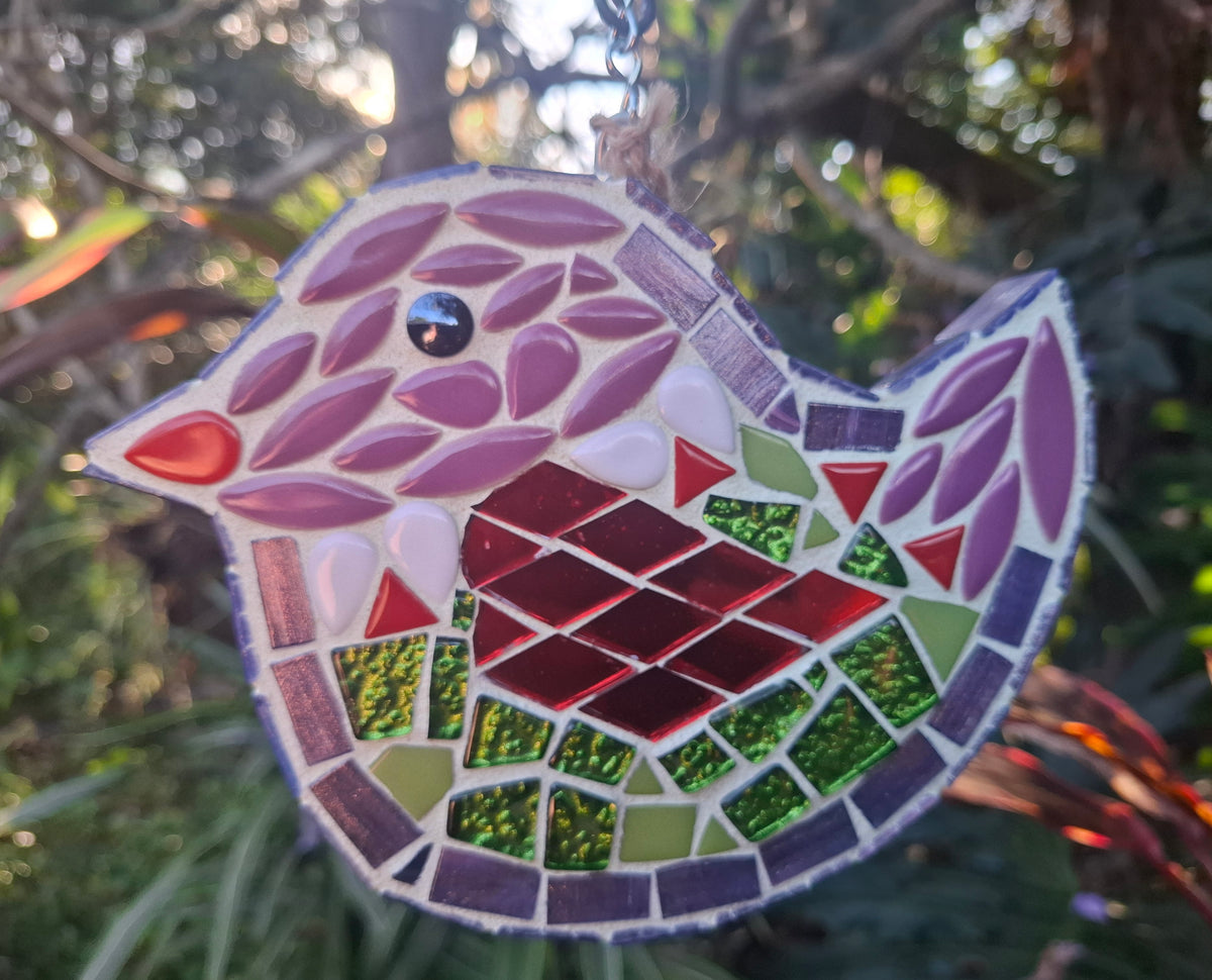 Cutie Purple Mosaic Bird