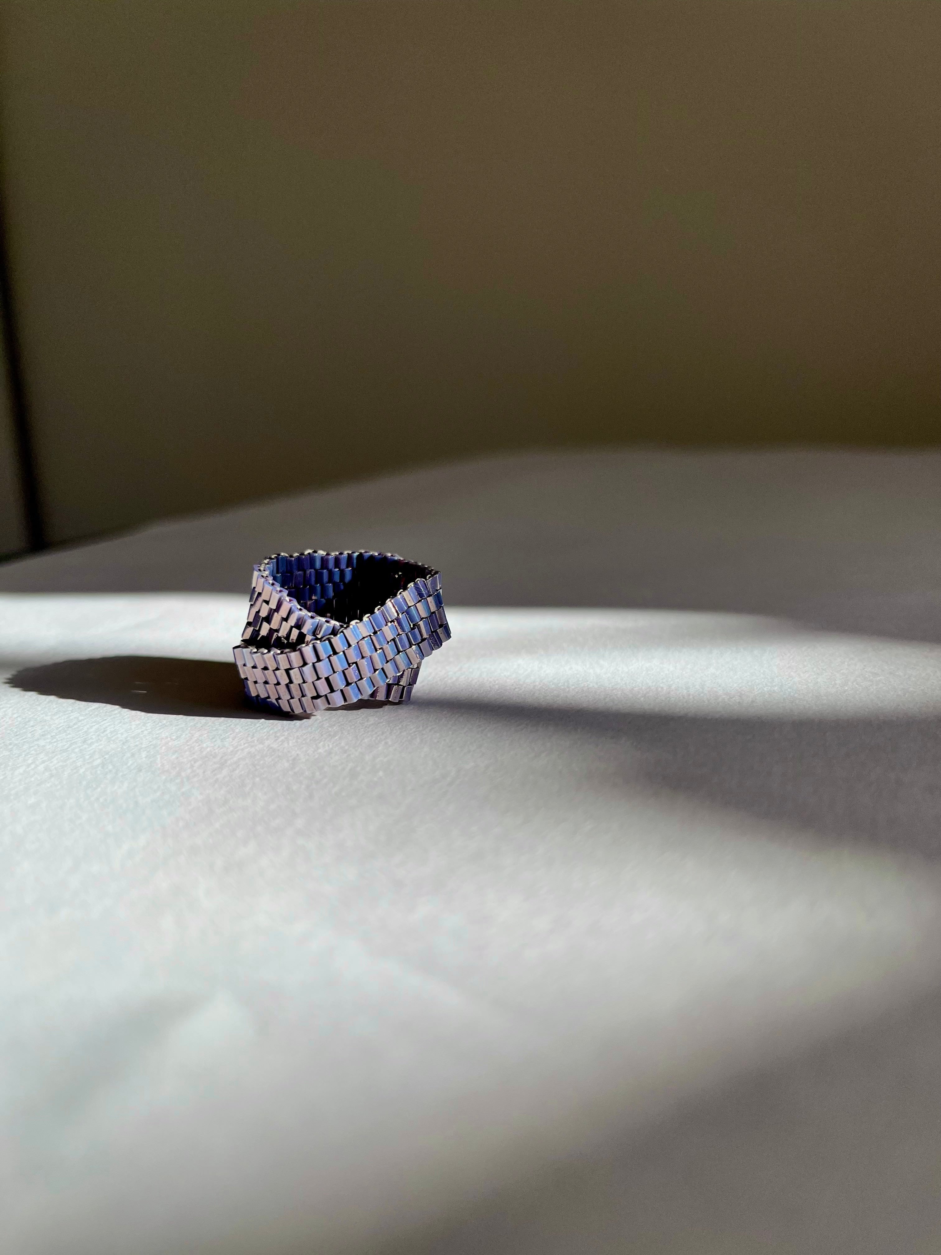 JACARANDA ring | beaded ring | purple