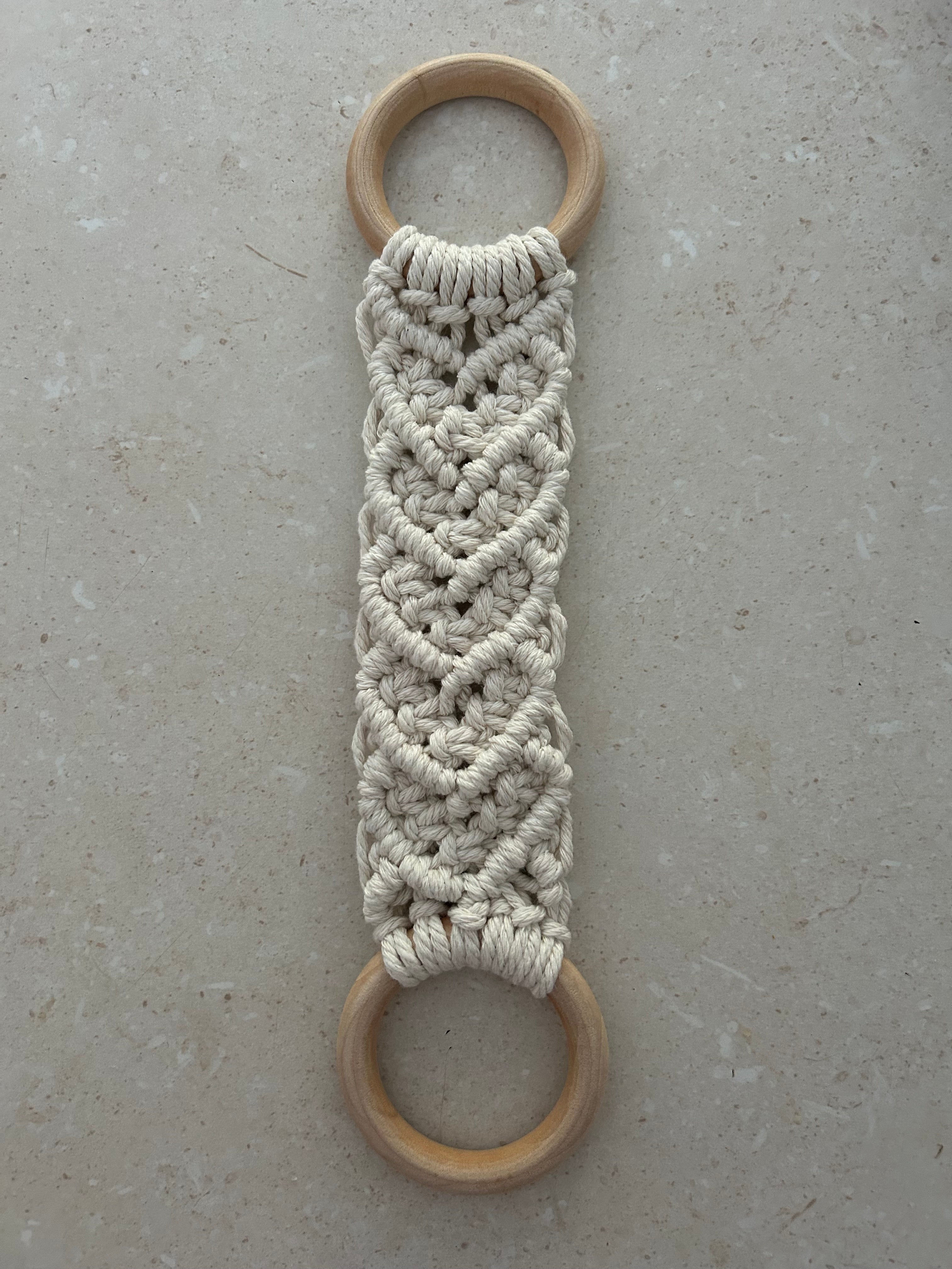Orange Macrame Tea towel Holder