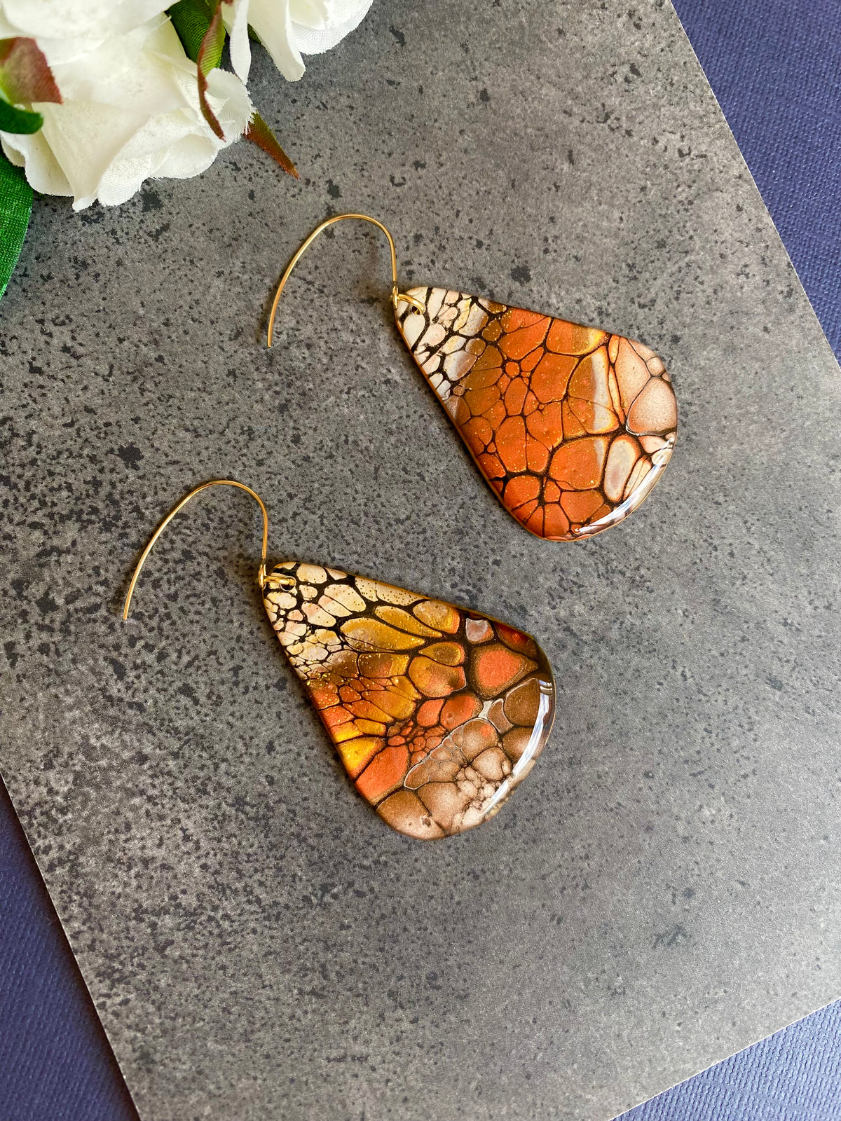 Wearable Art Teardrop Earrings
