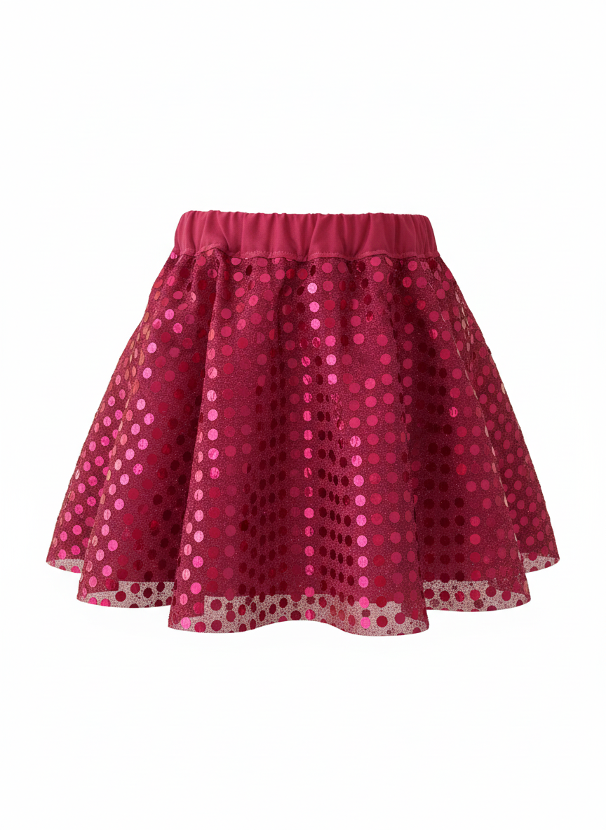 Pink sparkle sequin skirt