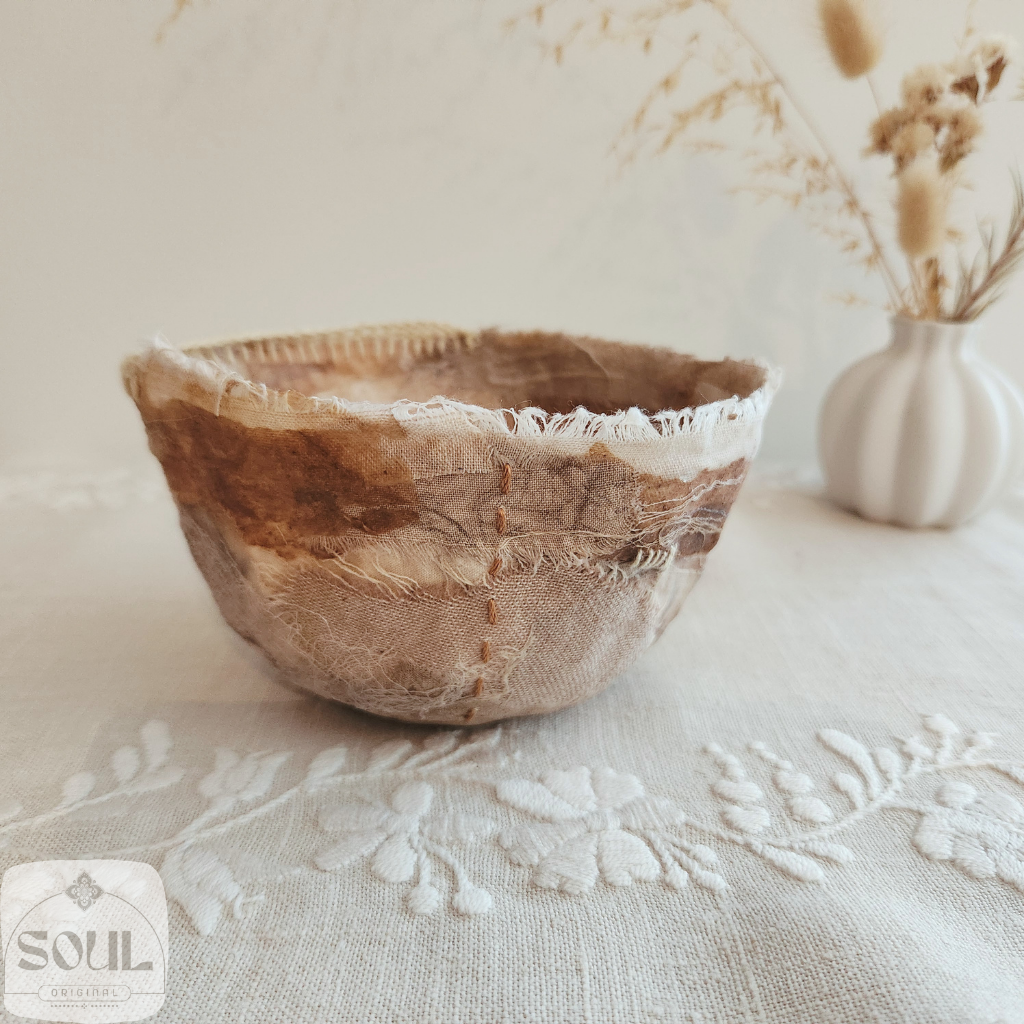 Textile Art Bowl – Natural & Earthy (7)