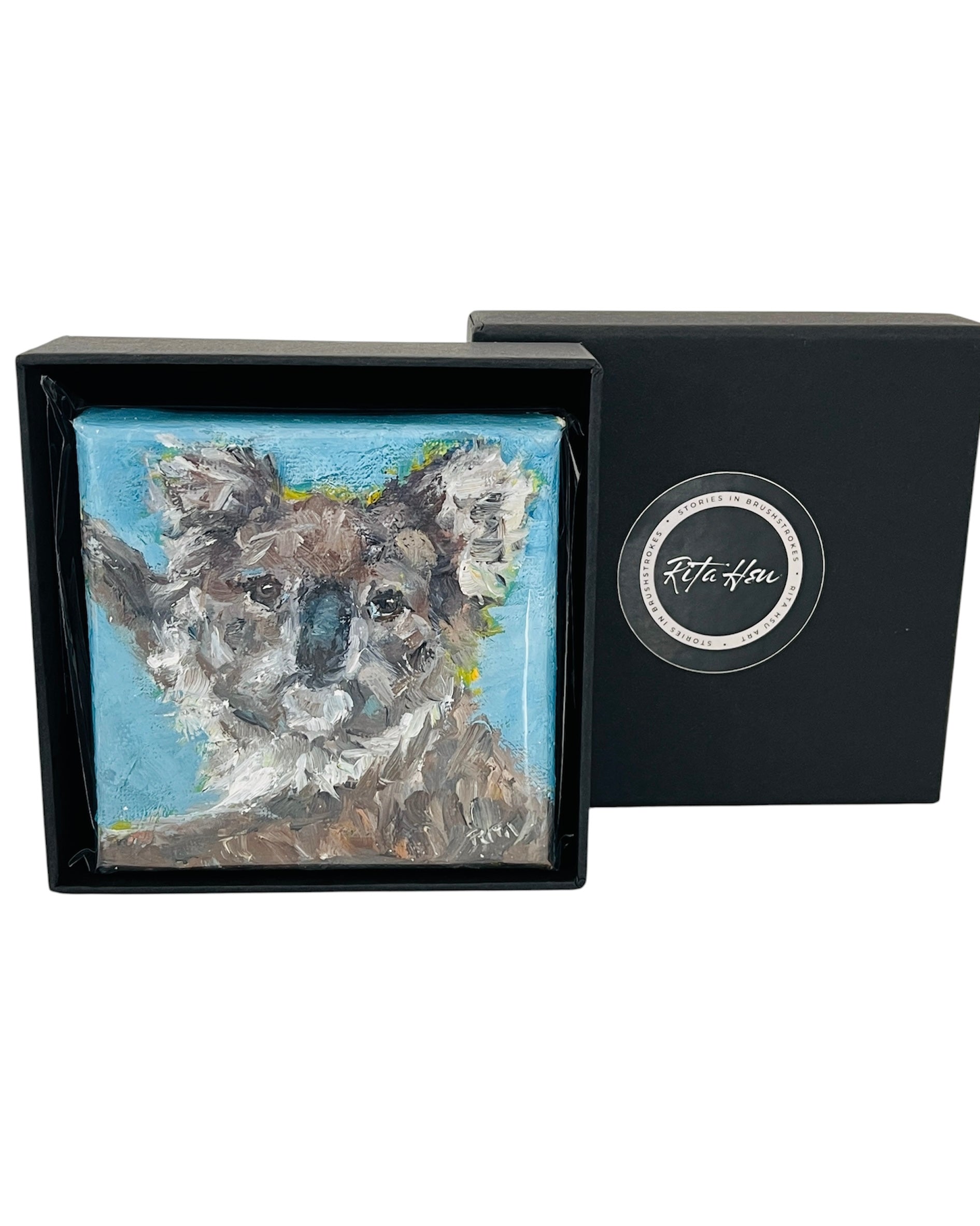 Little Koala – Tiny Original Animal Oil Painting Art Gift