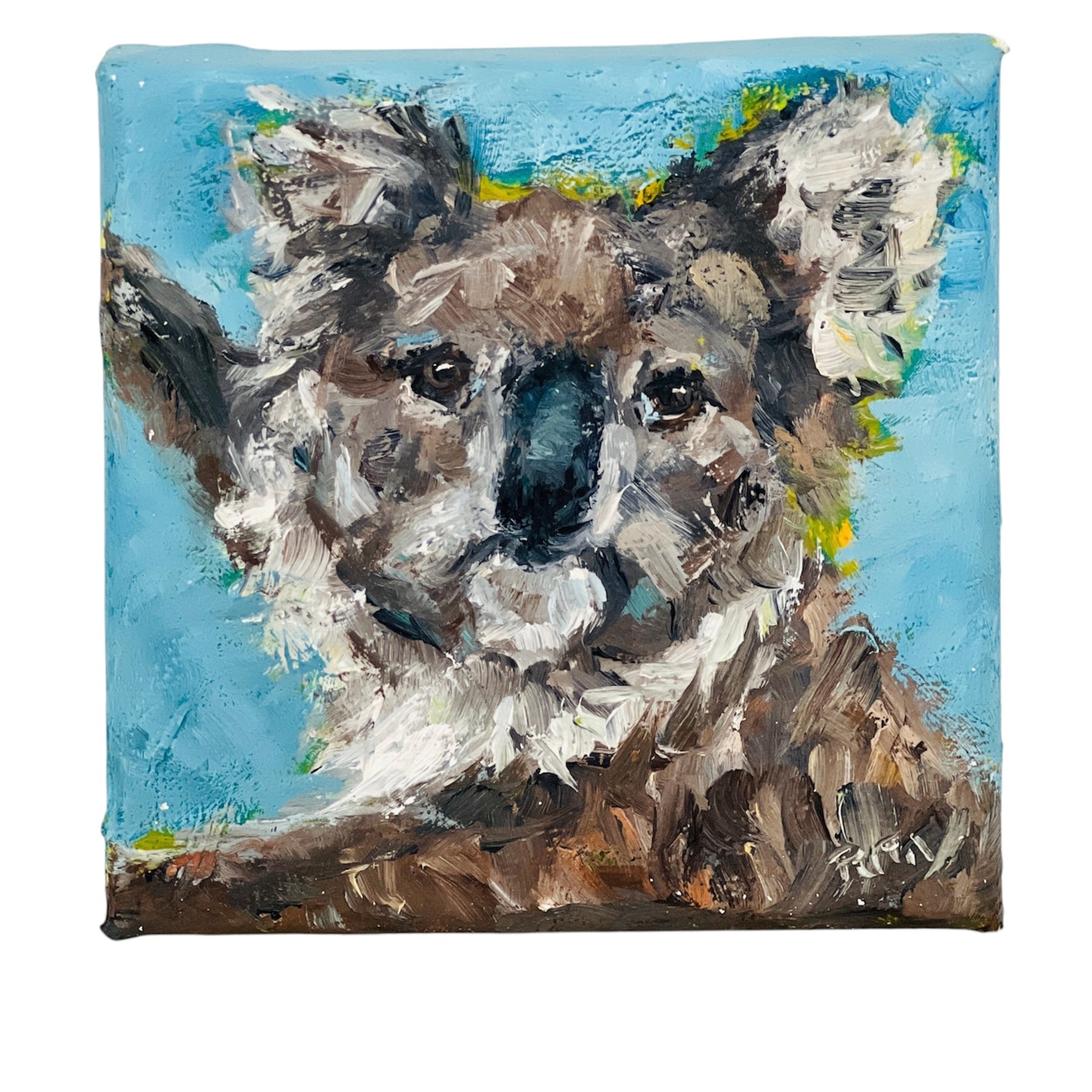 Little Koala – Tiny Original Animal Oil Painting Art Gift