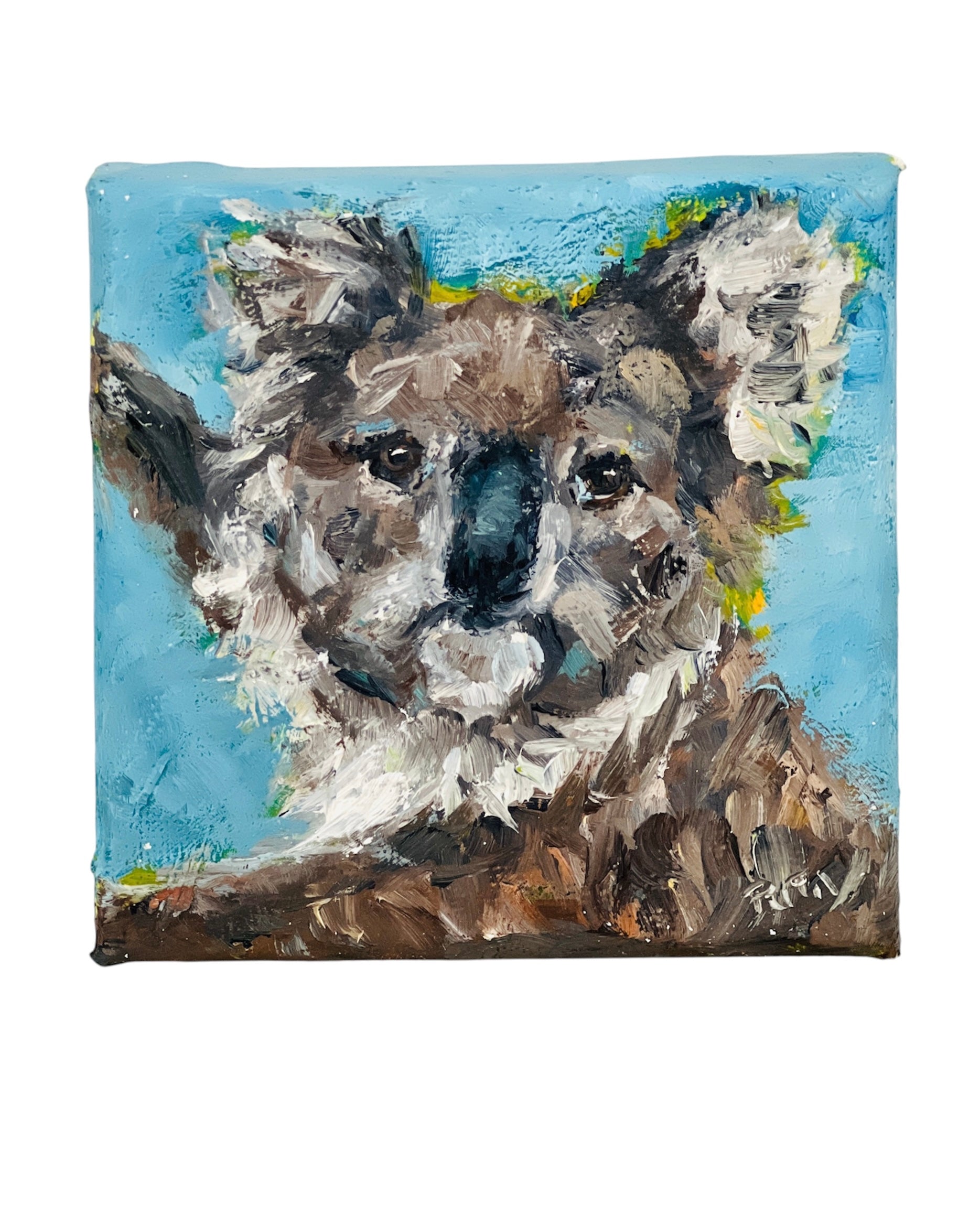 Little Koala – Tiny Original Animal Oil Painting Art Gift