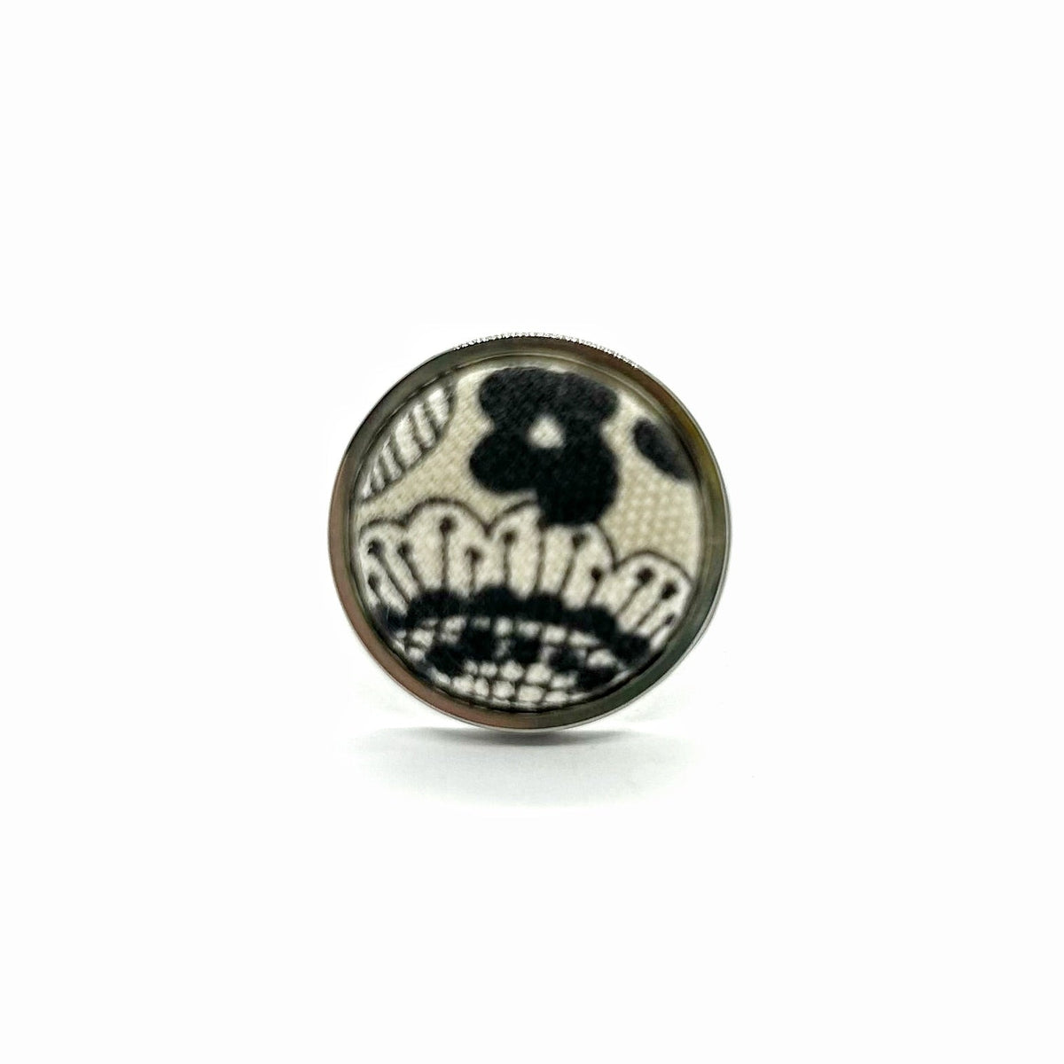Kimono Ring - Adjustable Black and Cream