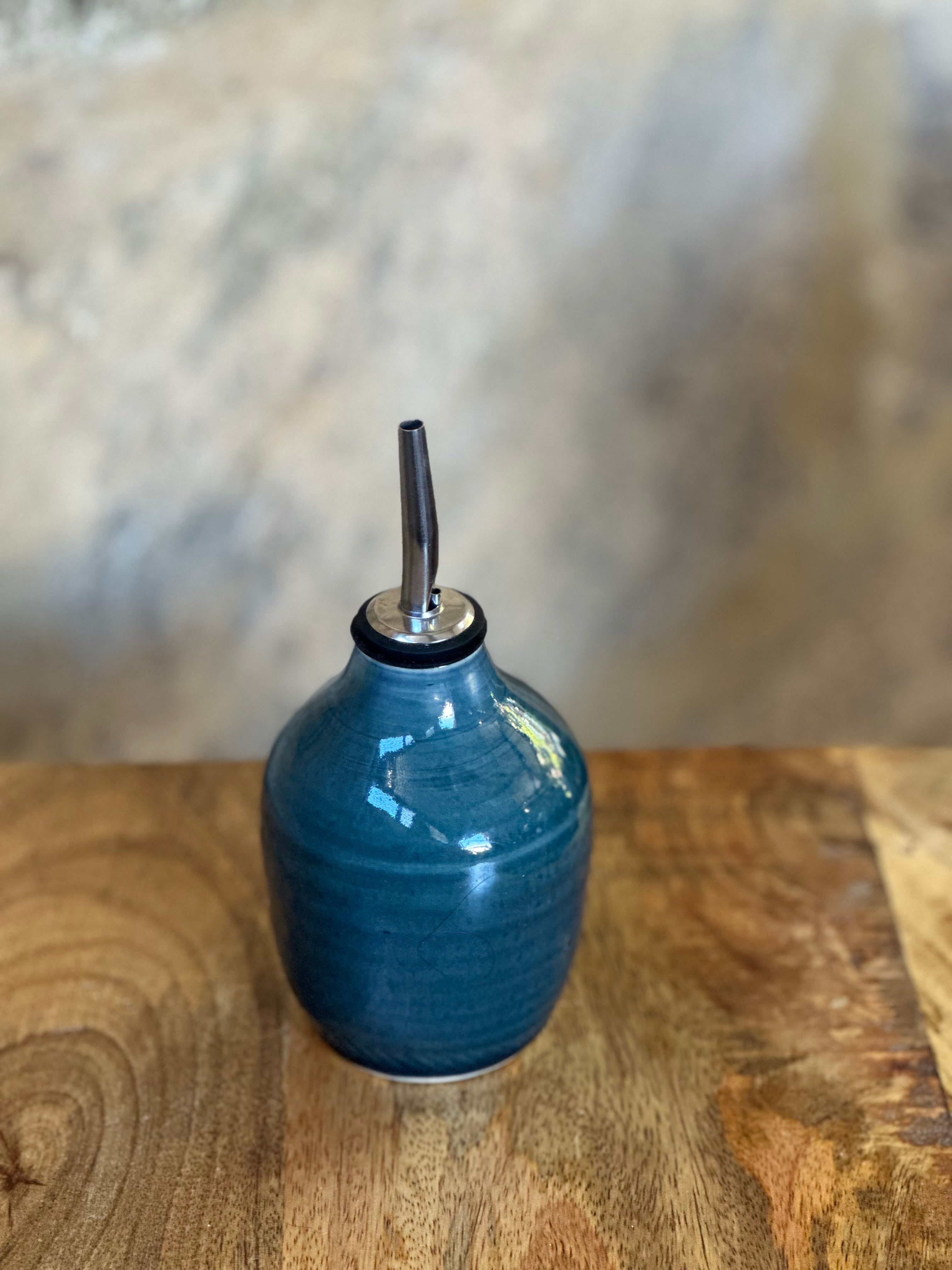 Olive Oil Pourer | Handmade Ceramic Tableware | Teal