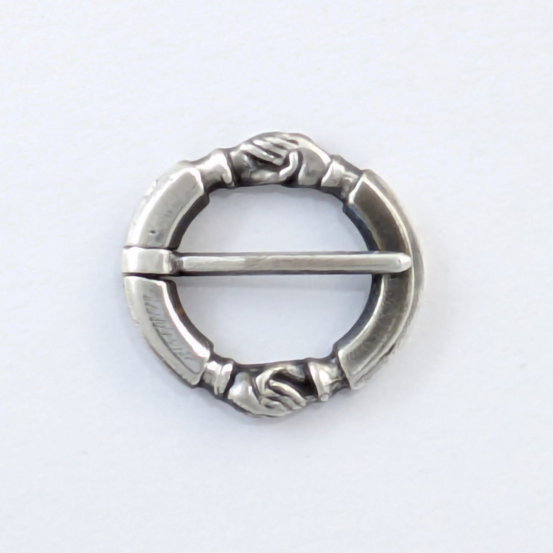 Sterling Silver Clasped Hands Brooch