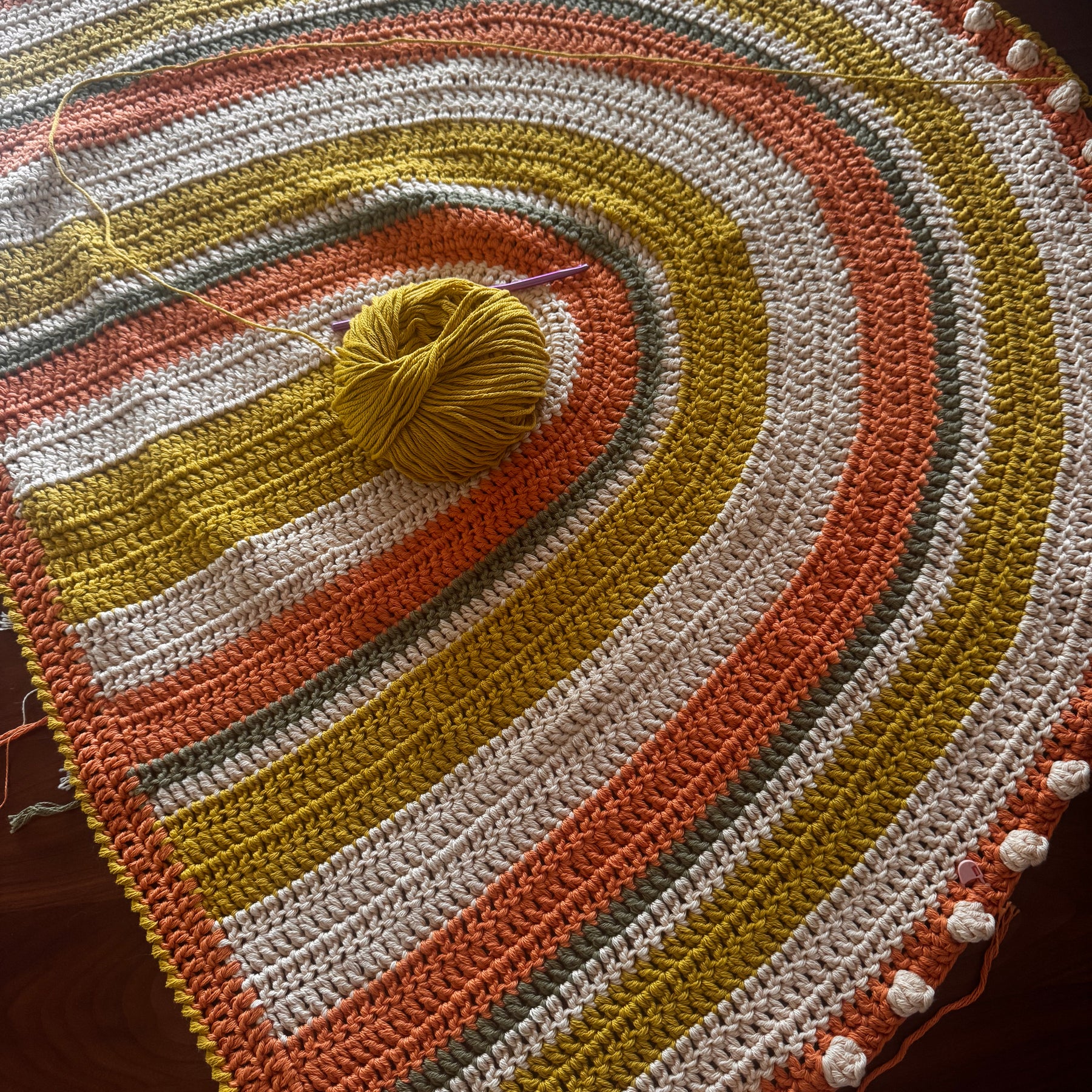 Crochet Rainbow Baby Blanket (Organic Cotton)