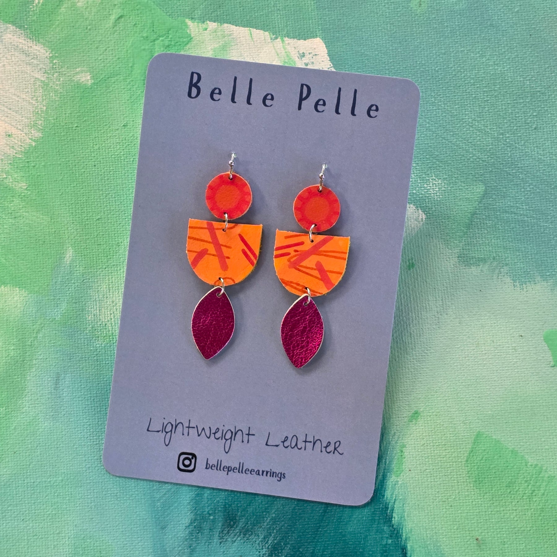 Dolce Musa Earrings (dome edition) –  Tropical Sunset