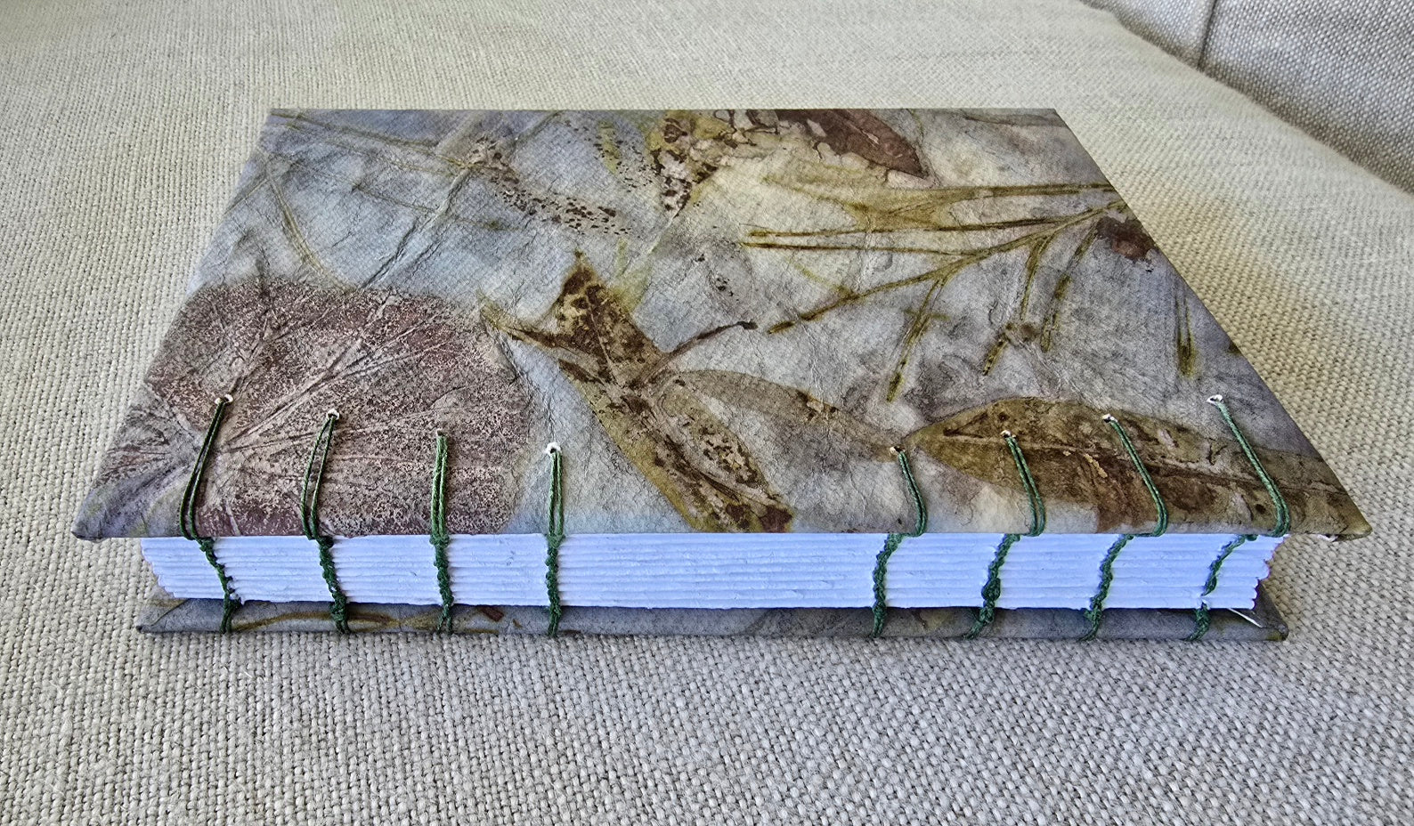 A Little Piece of Nature - Handmade Eco-Printed A5 Journal