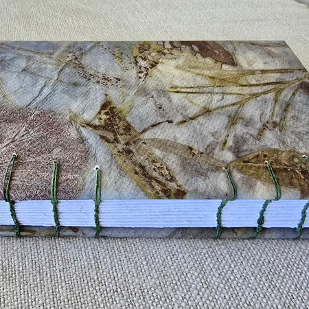 A Little Piece of Nature - Handmade Eco-Printed A5 Journal