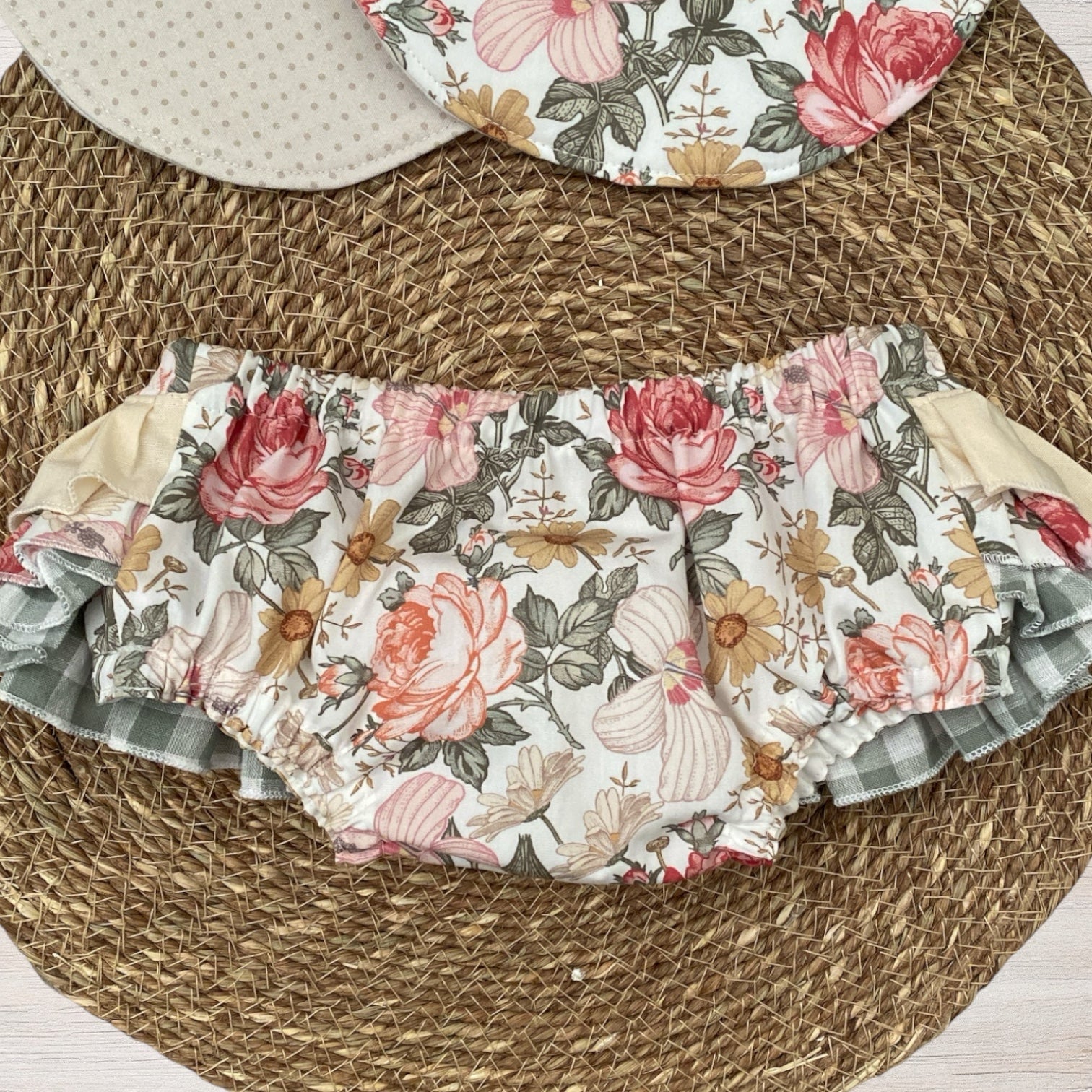 Ruffled Nappy Cover - Vintage Floral