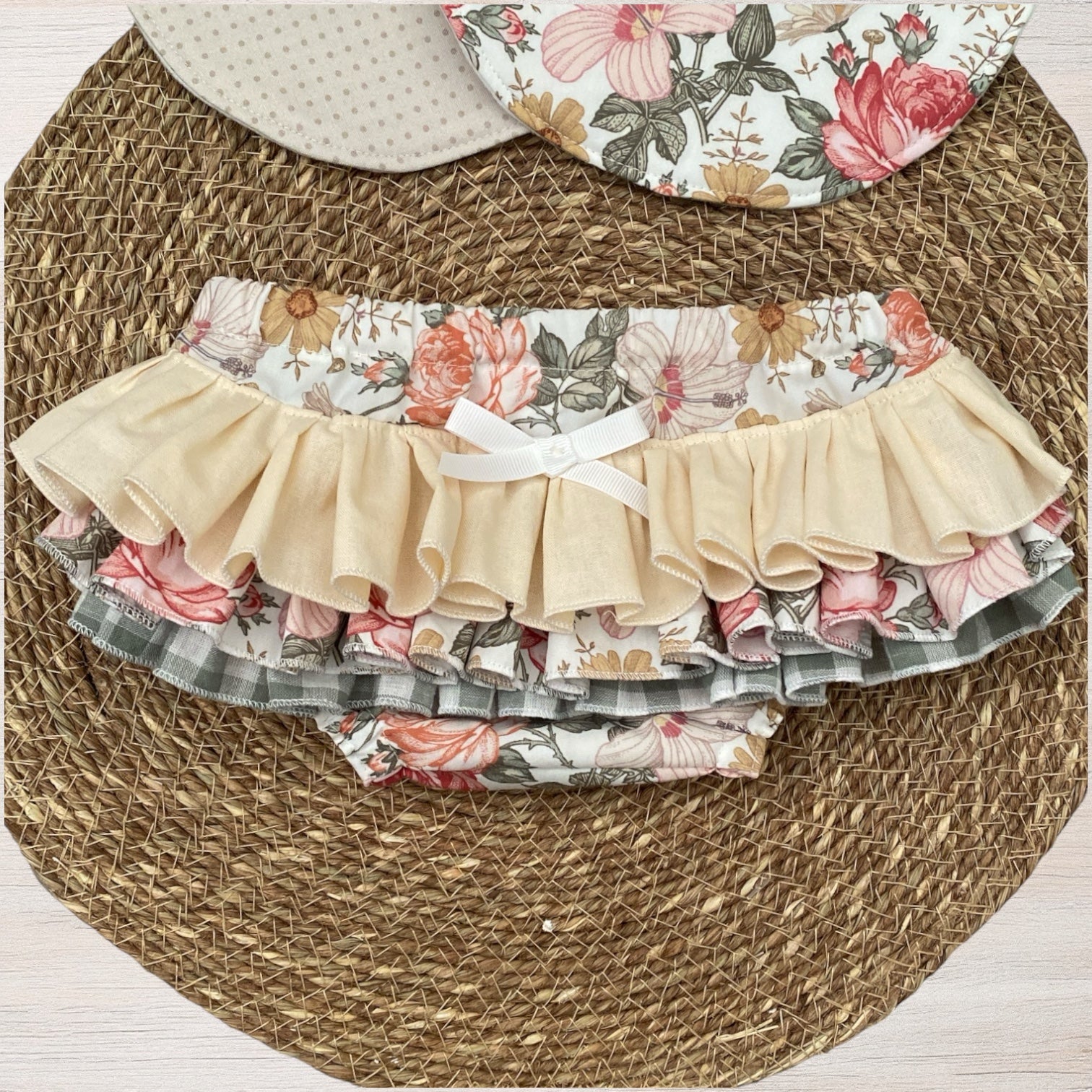 Ruffled Nappy Cover - Vintage Floral