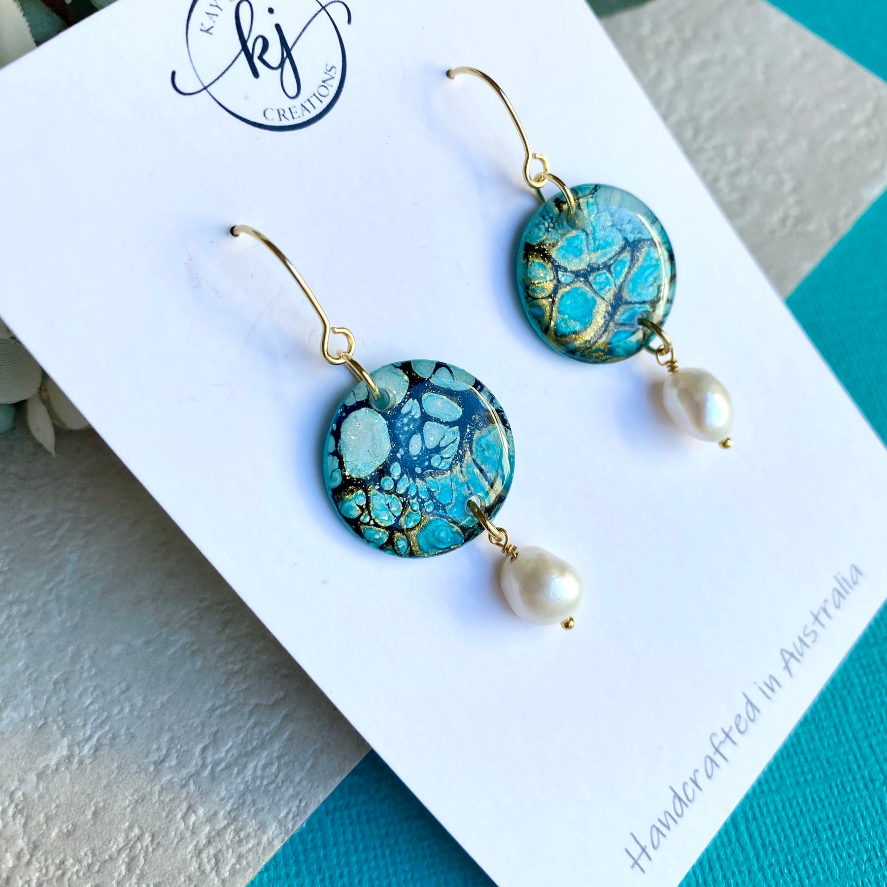 Artisan Earrings with Freshwater Pearls