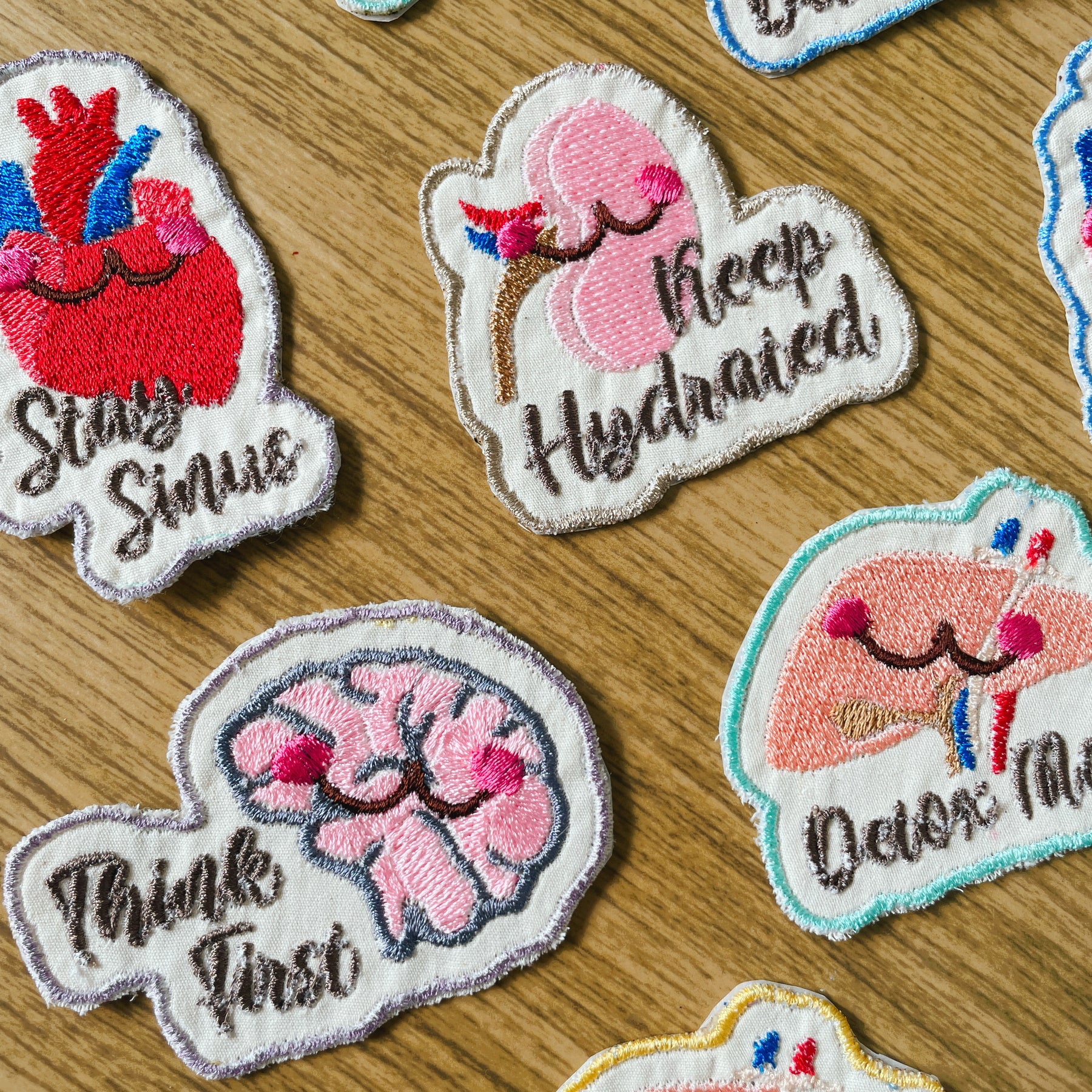 Embroidered Organs Iron on patch/ Anatomy Patch/ Medical Embroidery