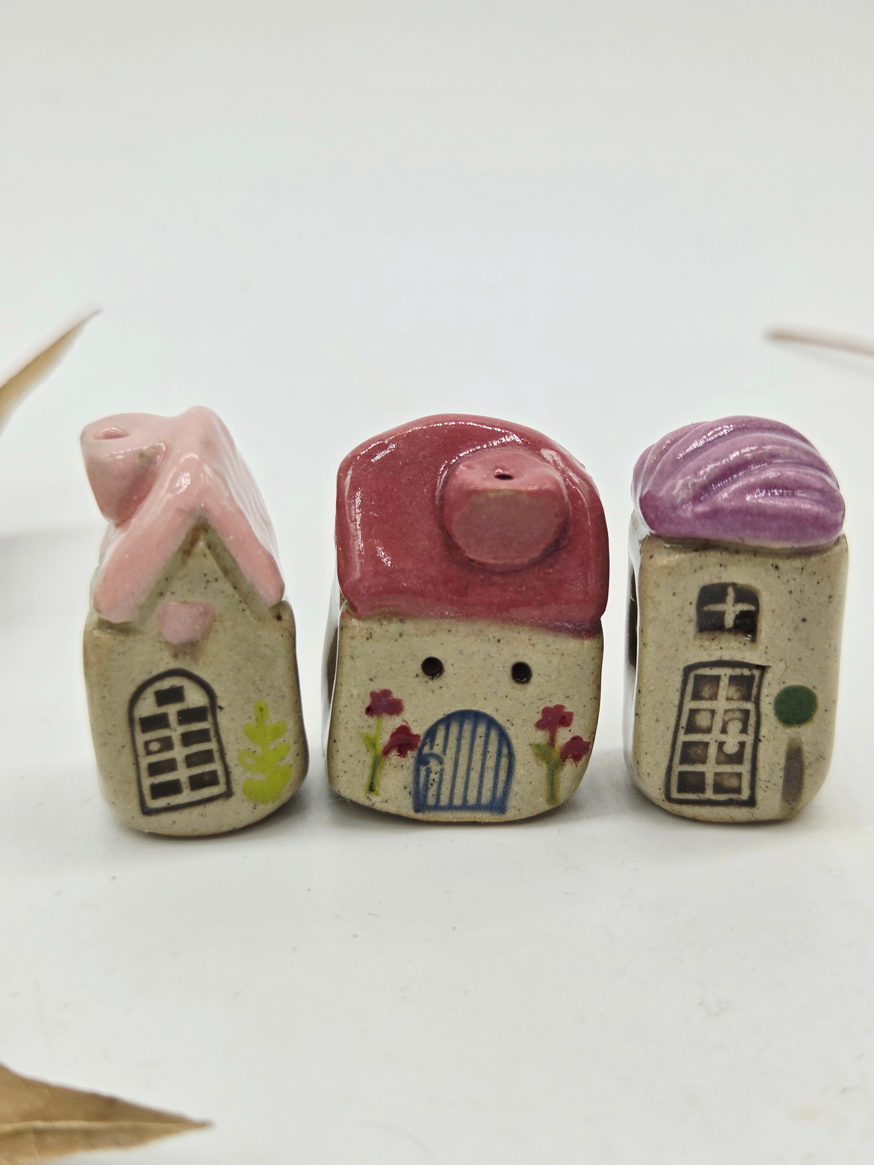 Tiny Ceramic Village - Apple Blossom Court
