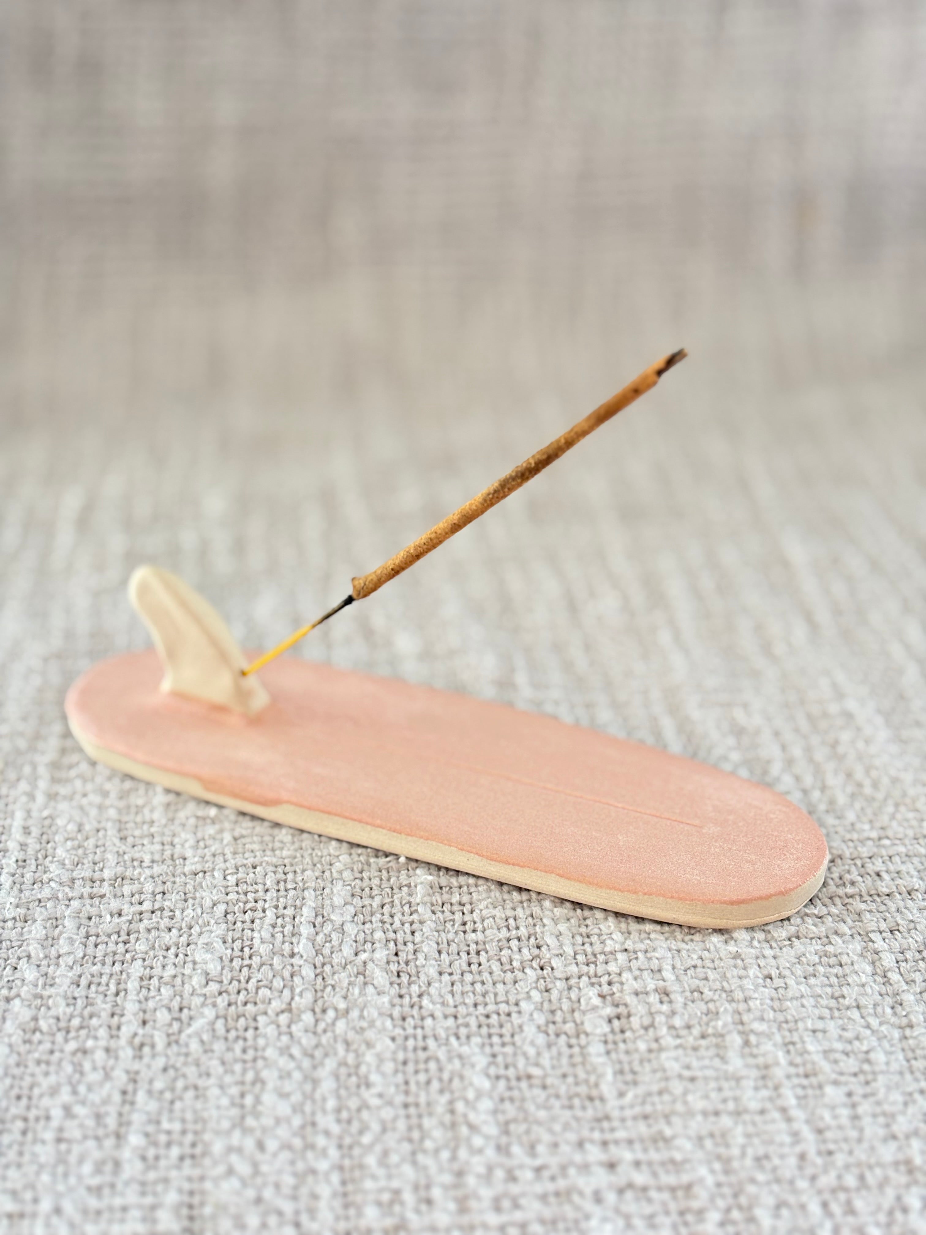 Surfboard Incense Holder - Coral
