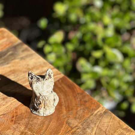 Scruffy Cat | Handmade Ceramic Ornament | Manganese