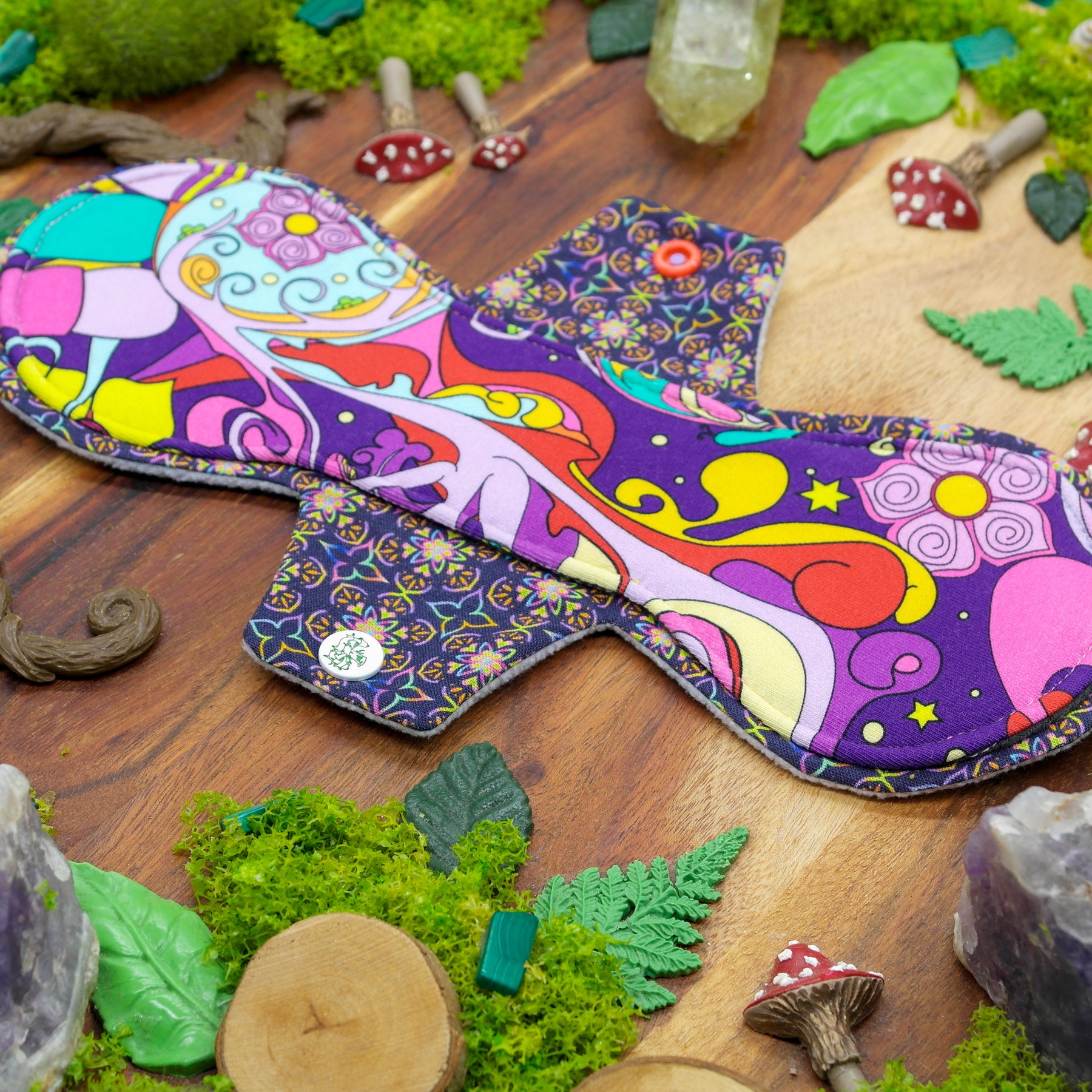 Eco-friendly reusable menstrual cloth pad 10" heavy - Purple