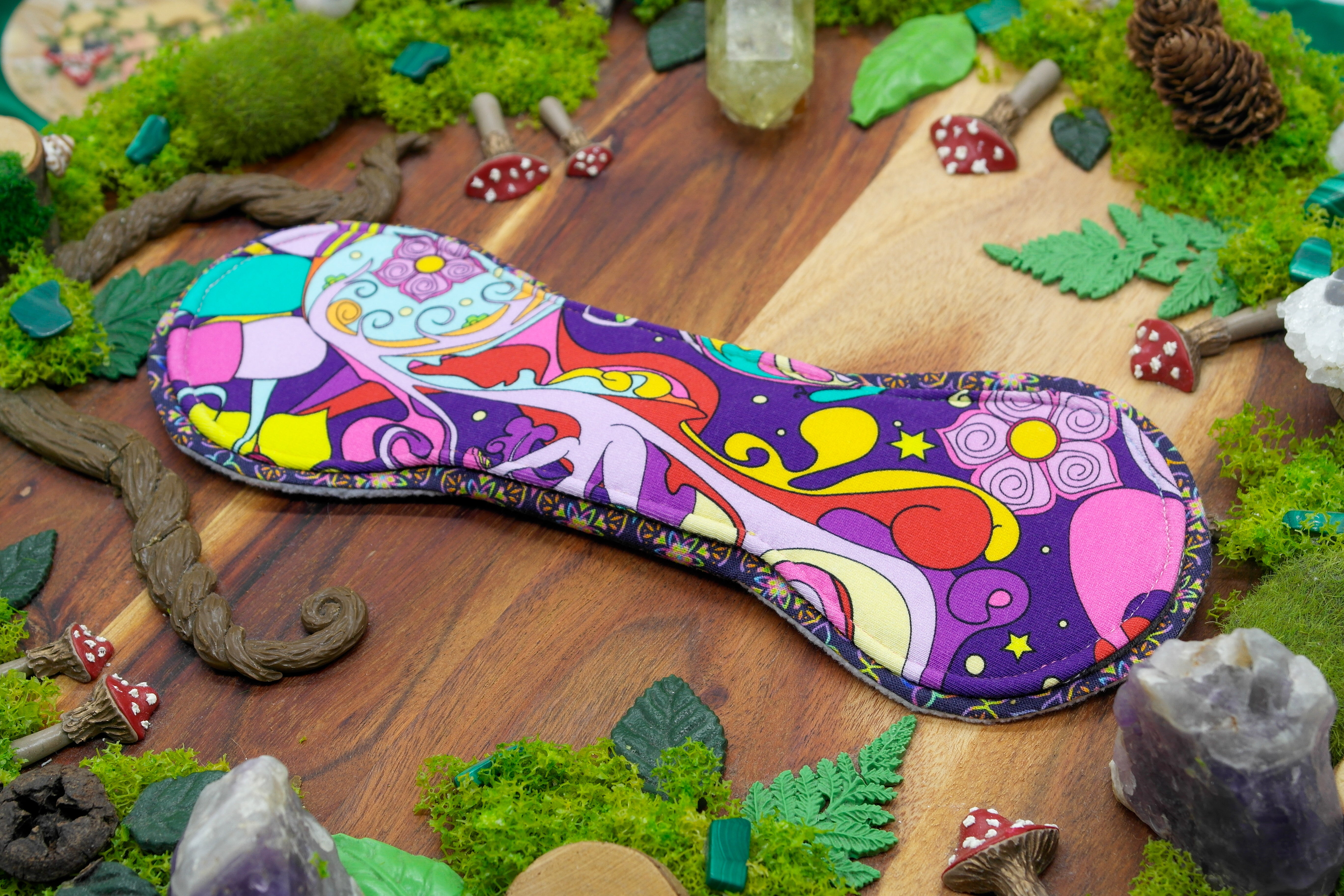 Eco-friendly reusable menstrual cloth pad 10" heavy - Purple