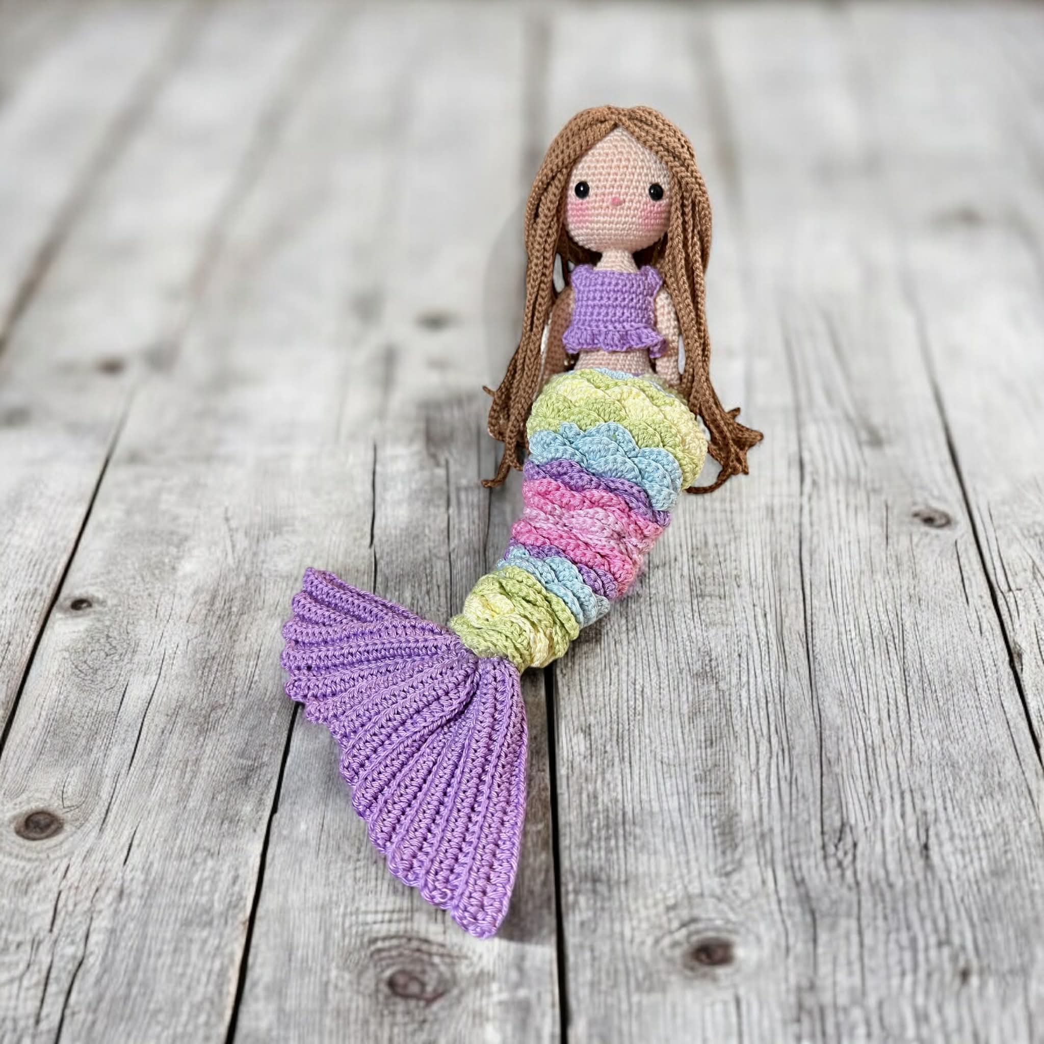 Crochet Mermaid with removable tail