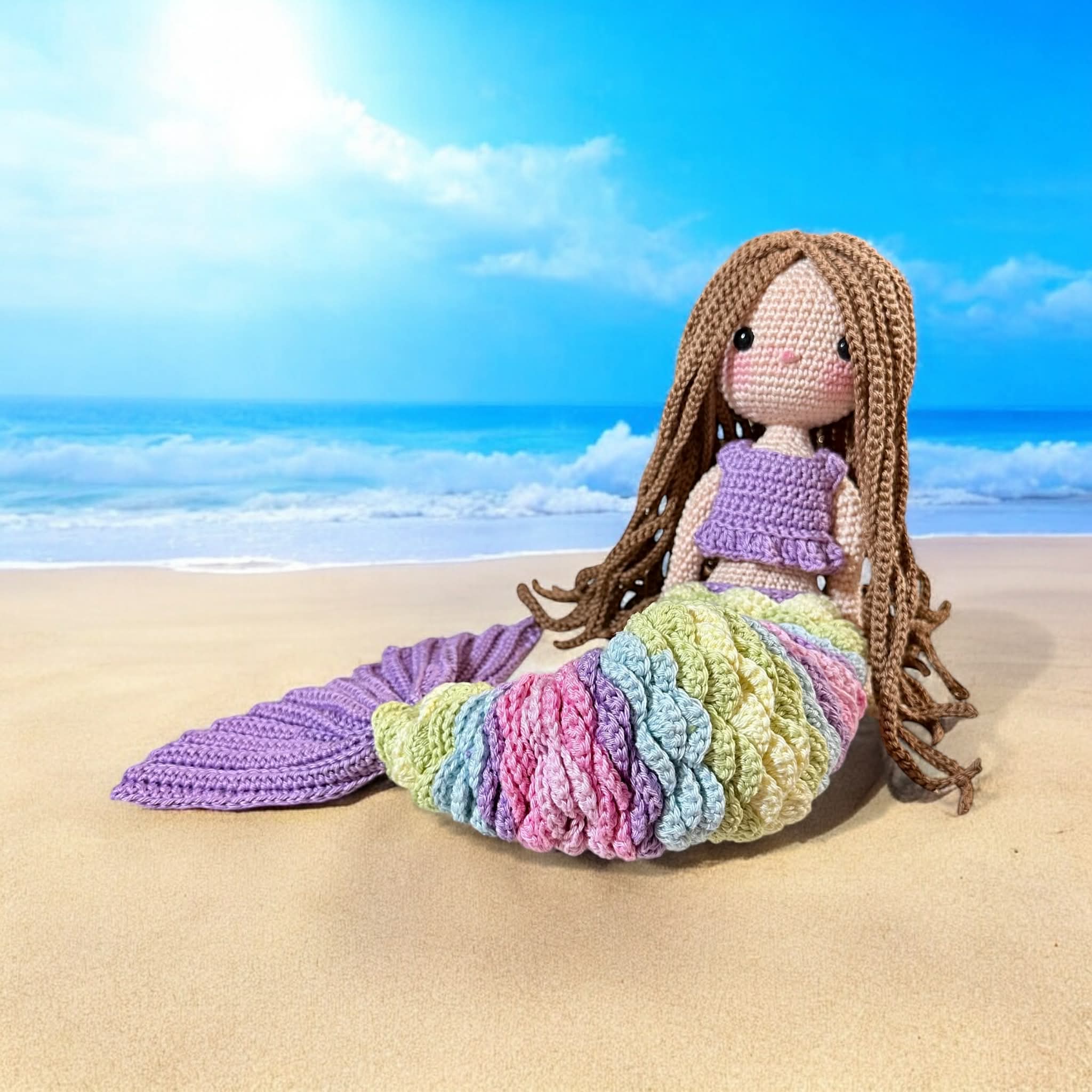 Crochet Mermaid with removable tail